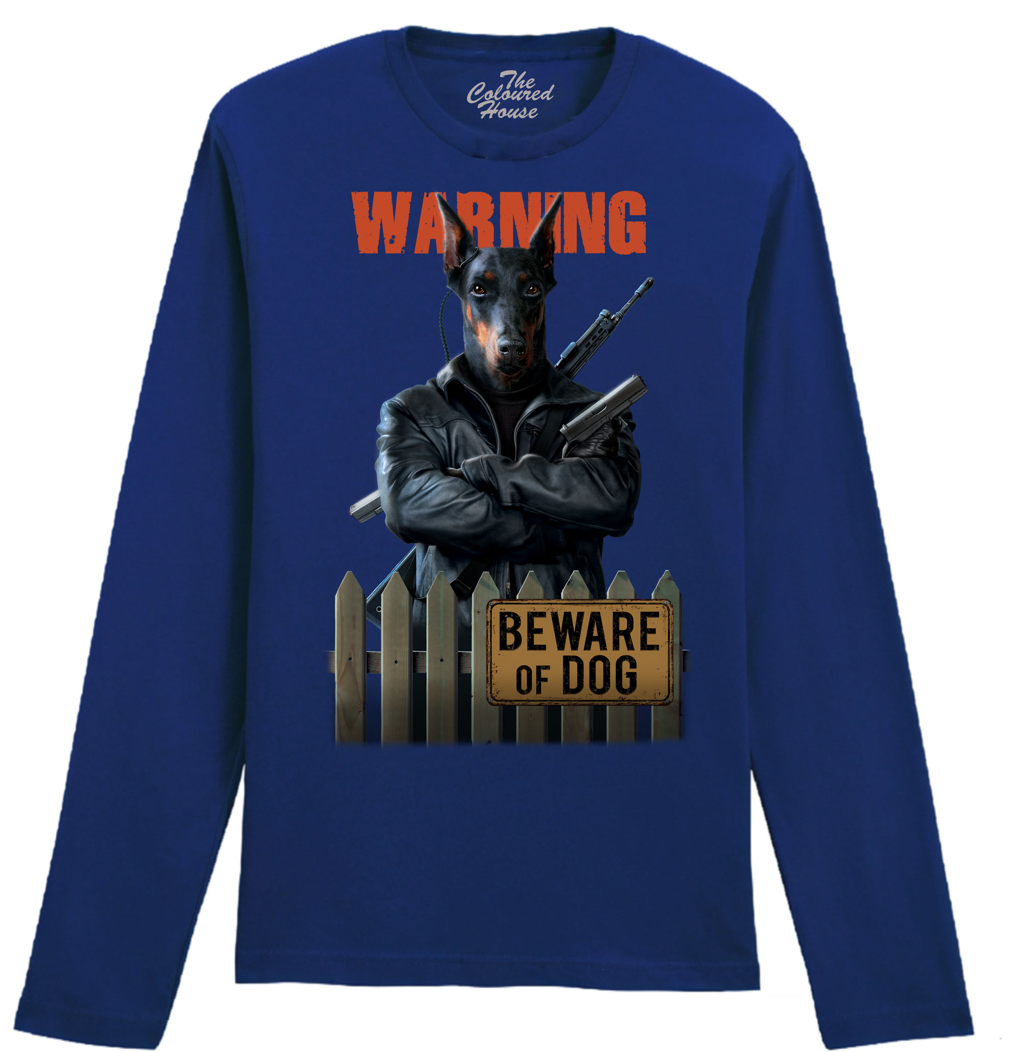 Beware Of Dog Dobermann Longsleeve