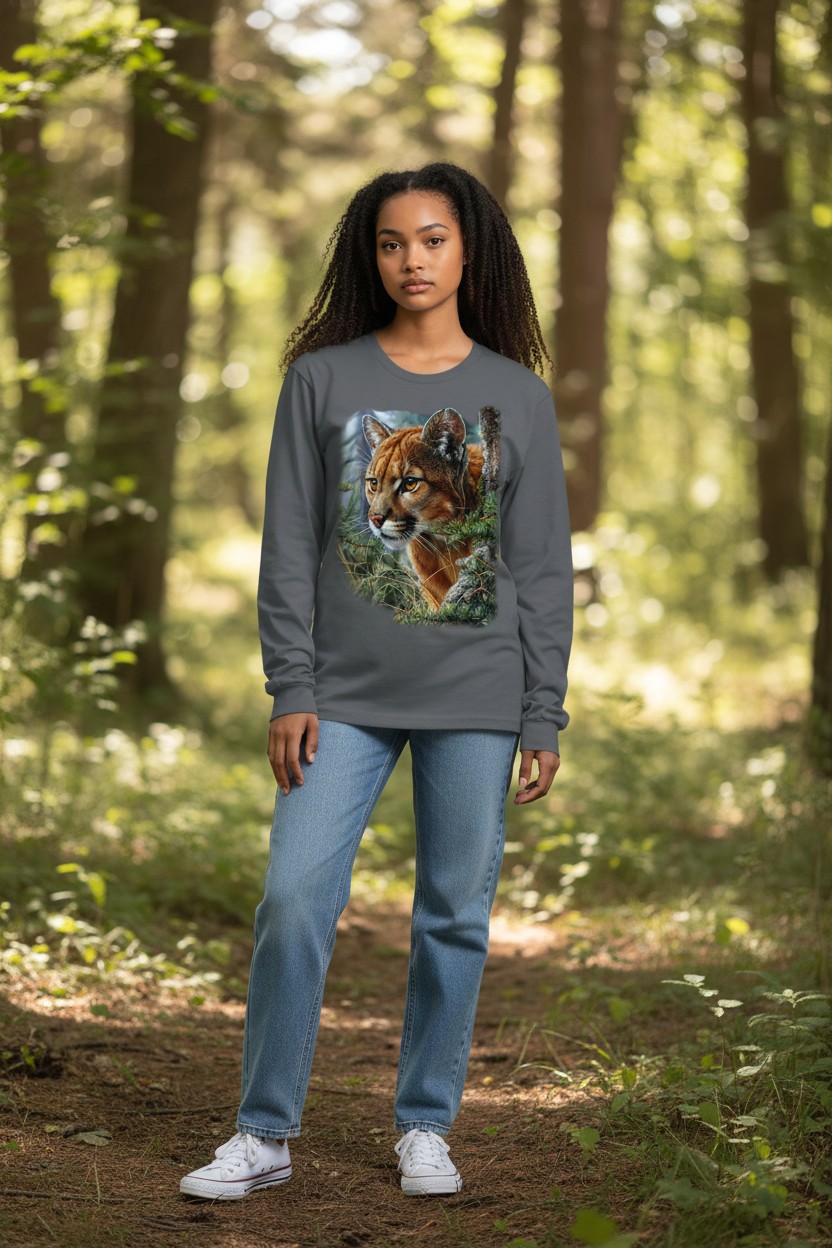 Mountain Lion Portrait Longsleeve