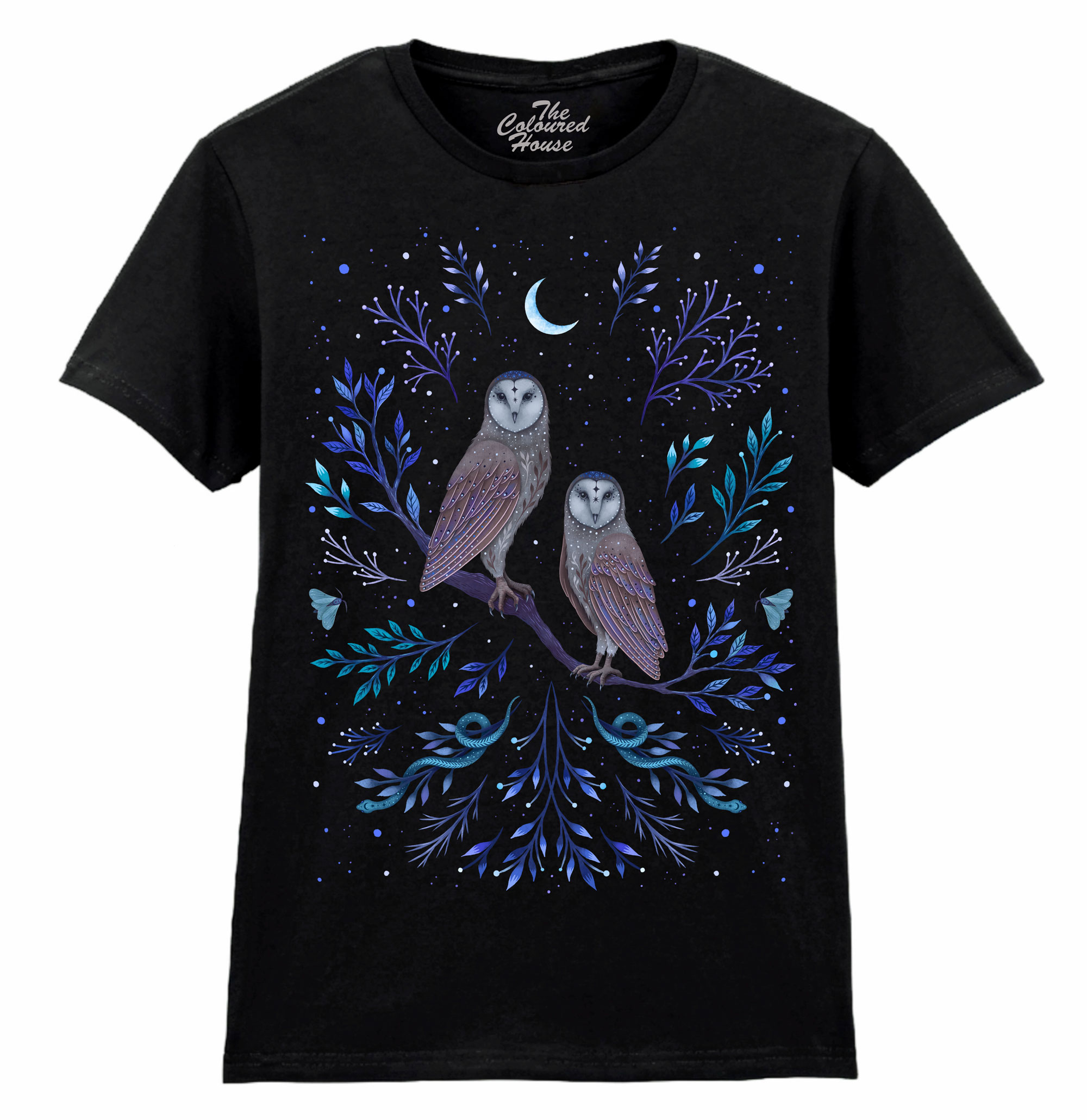 Owls In The Moonlight Ladies T-shirt