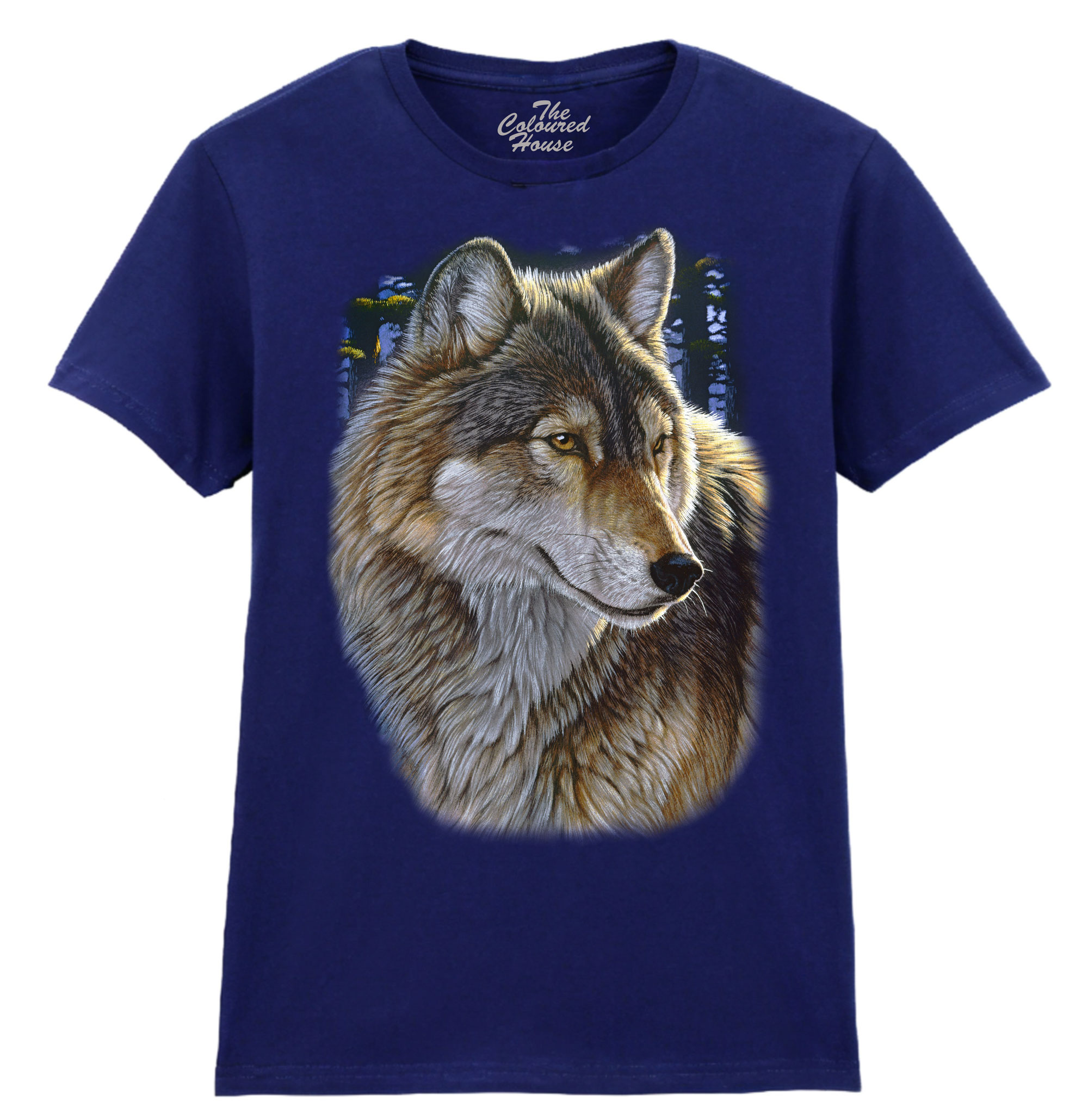 Evening Wolf Portrait Ladies T-shirt