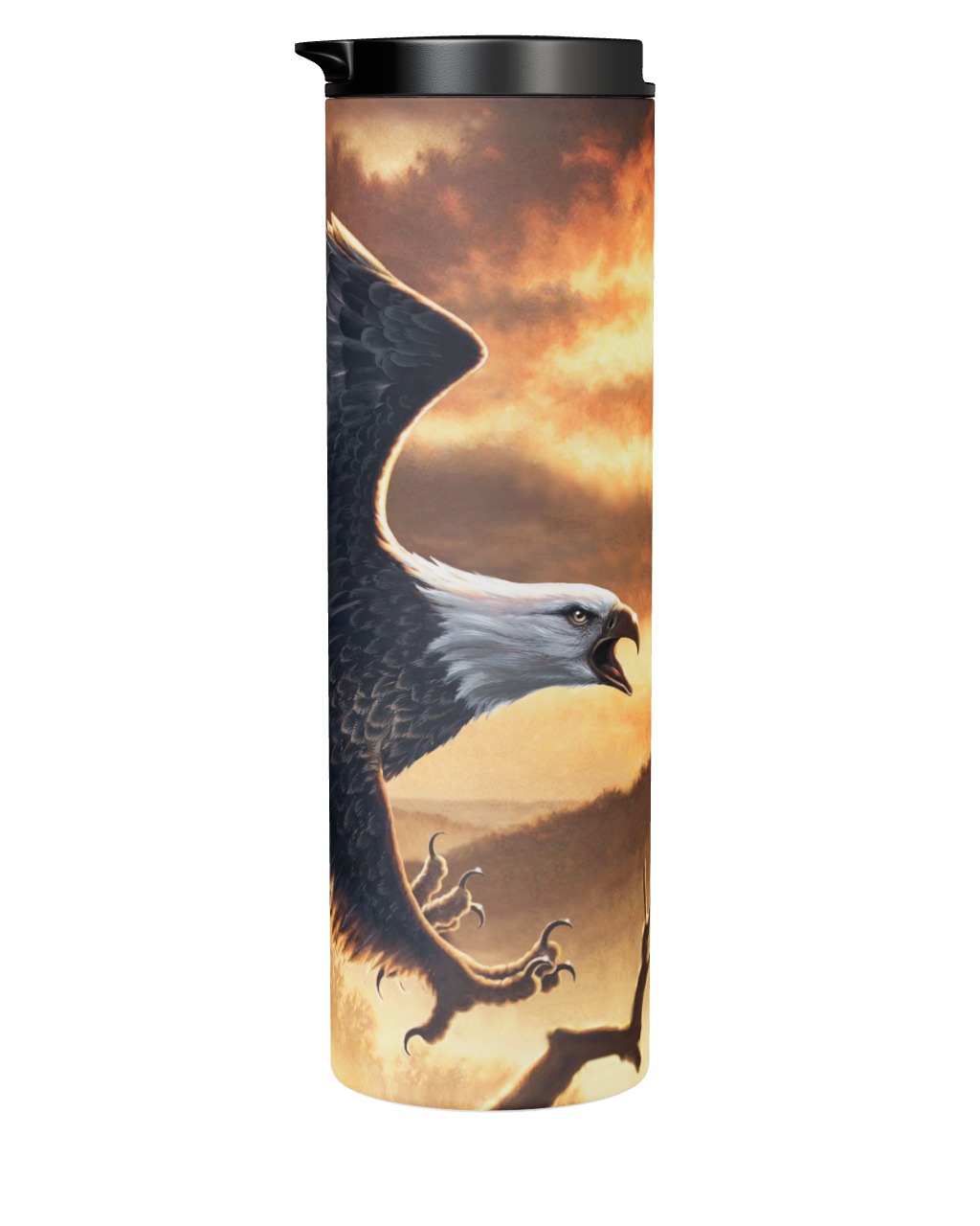 Sunset Bald Eagle Tumbler