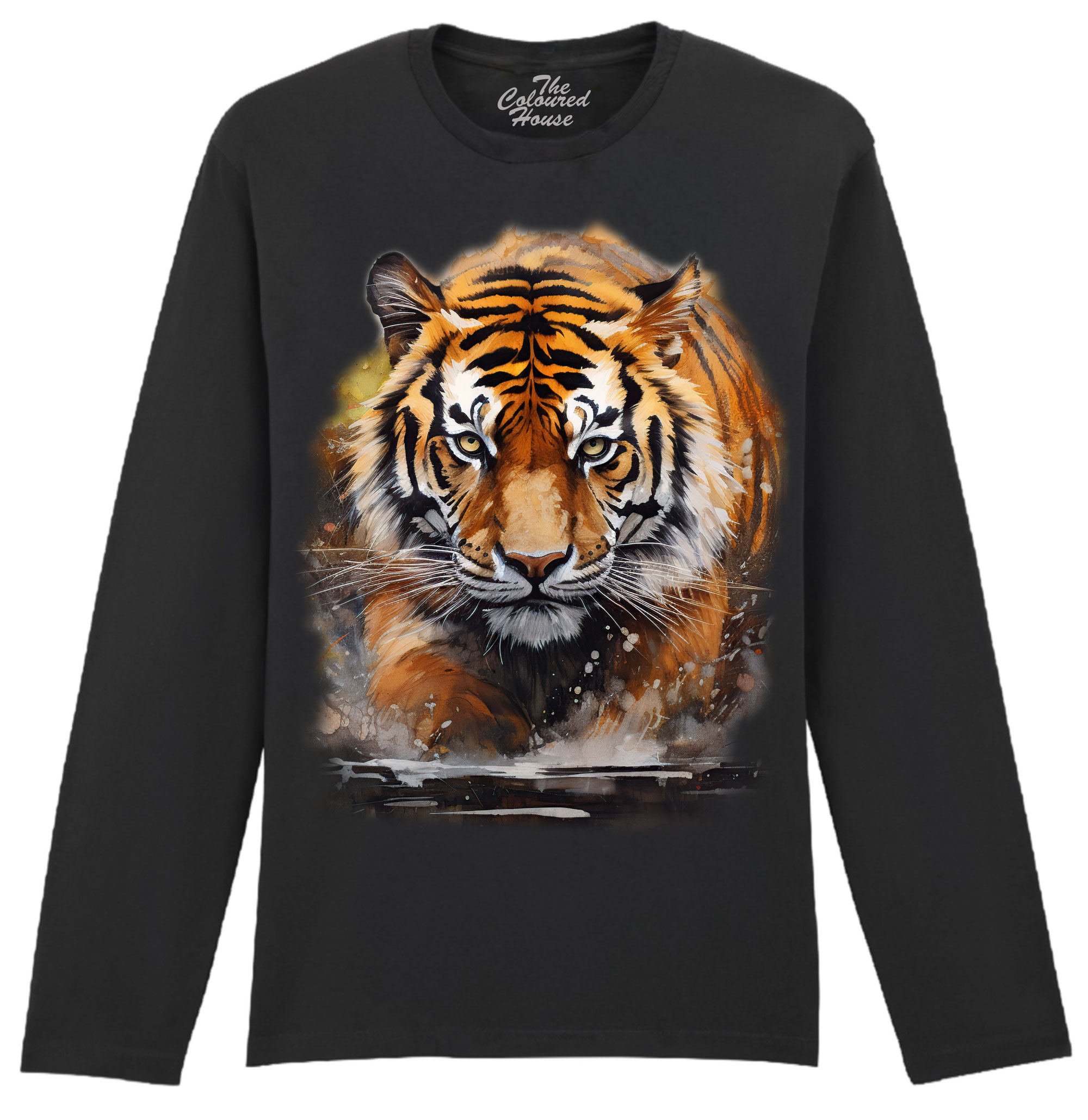 Watercolor Running Tiger Longsleeve