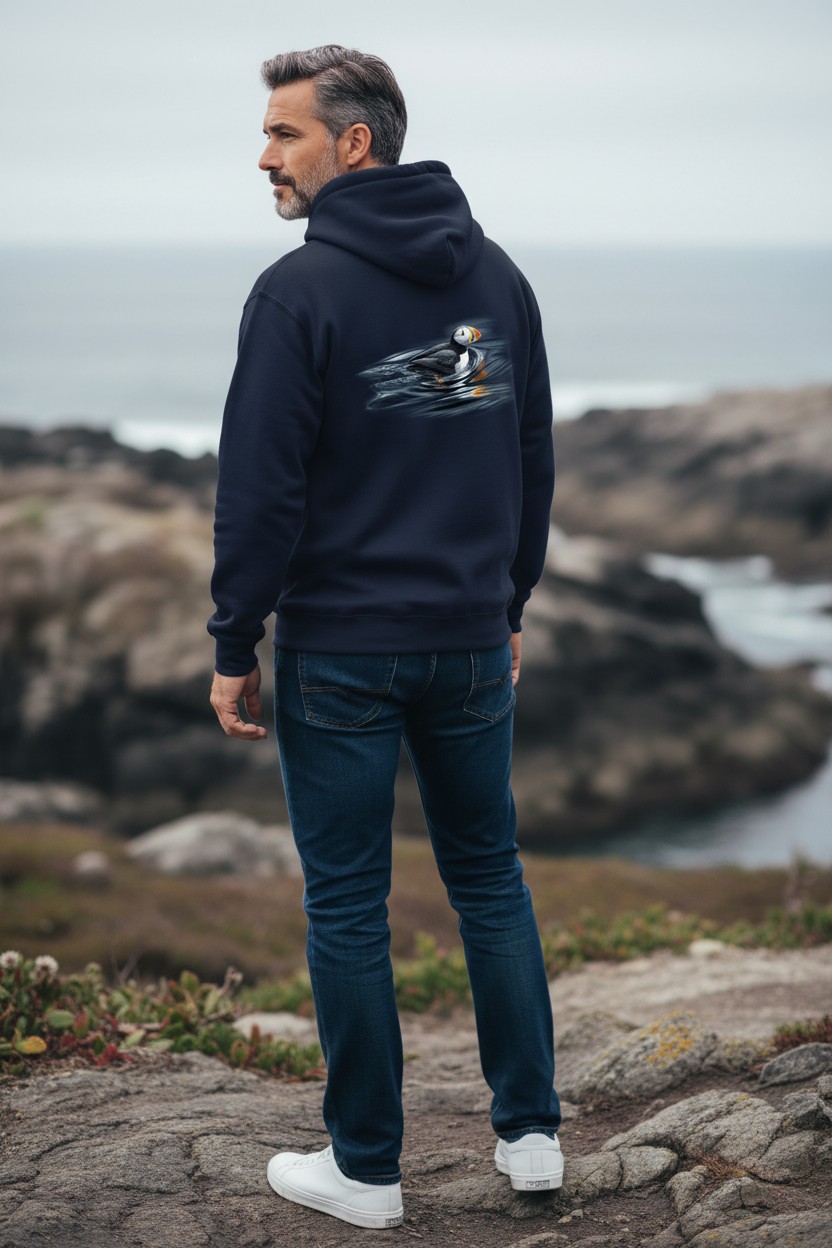 Swimming Puffin Hoodie