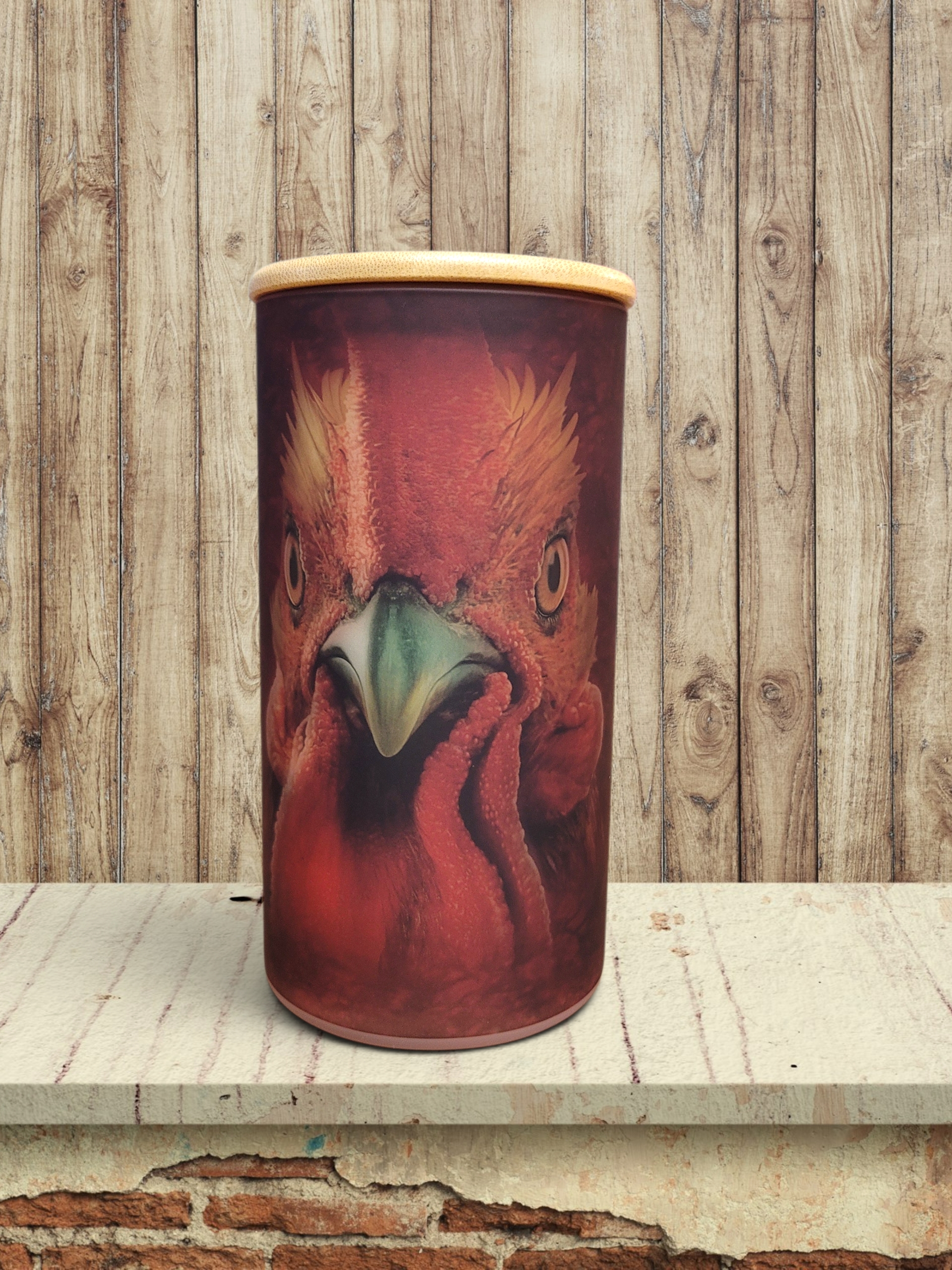 Big Face Rooster - Storage Jar 25Oz