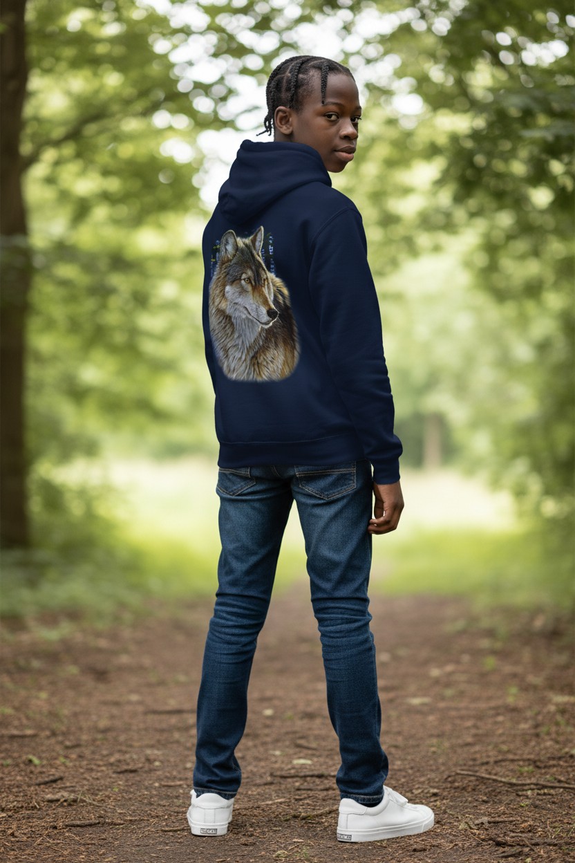 Evening Wolf Portrait Hoodie