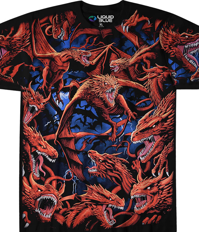 Dragon Storm Dark Fantasy T-shirt