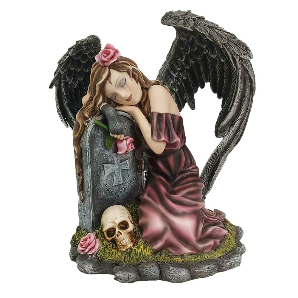 Lost Love - Mourning Angel Figurine of Gothic Remembrance - 20cm