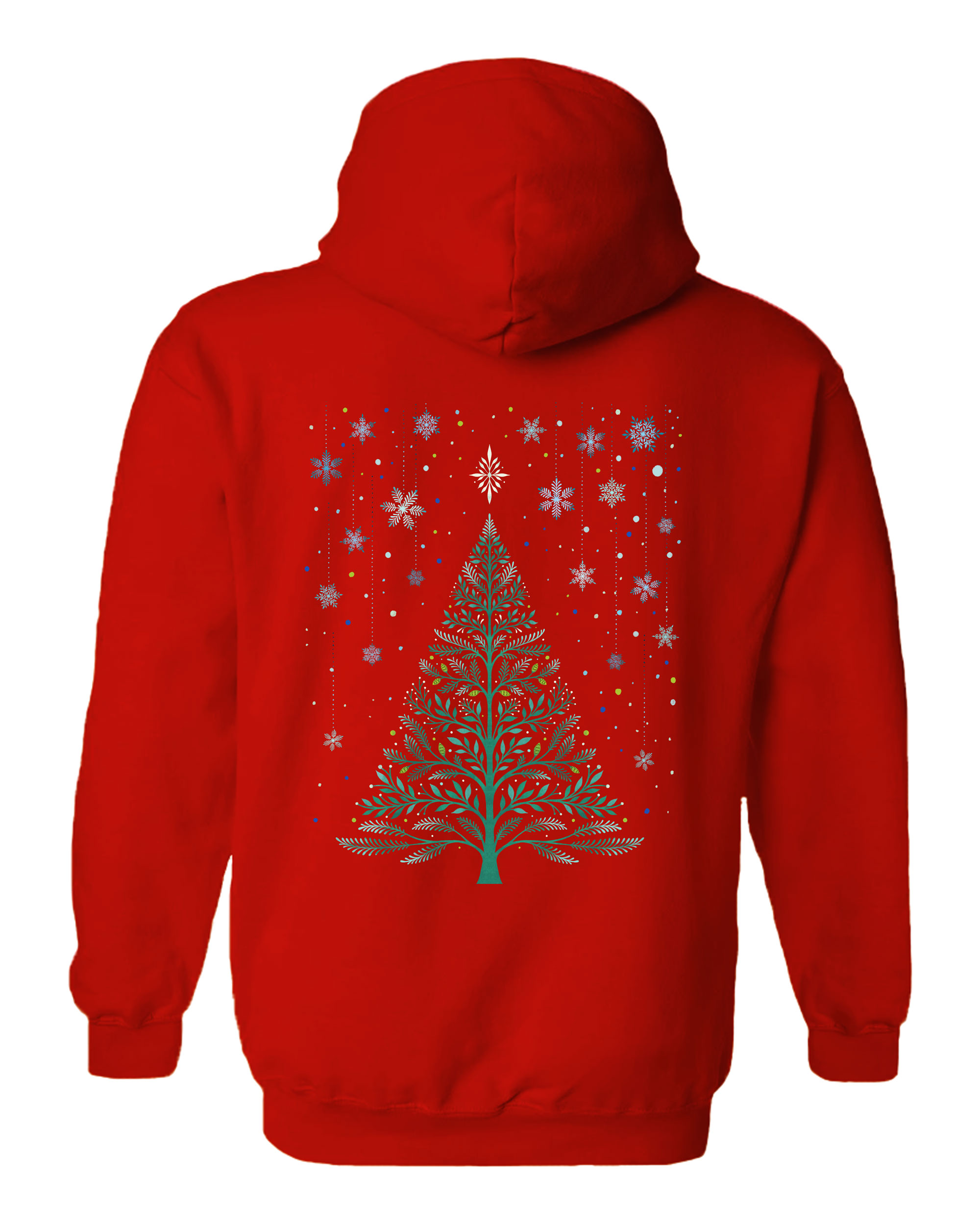 Christmas Night Snowy Tree Hoodie