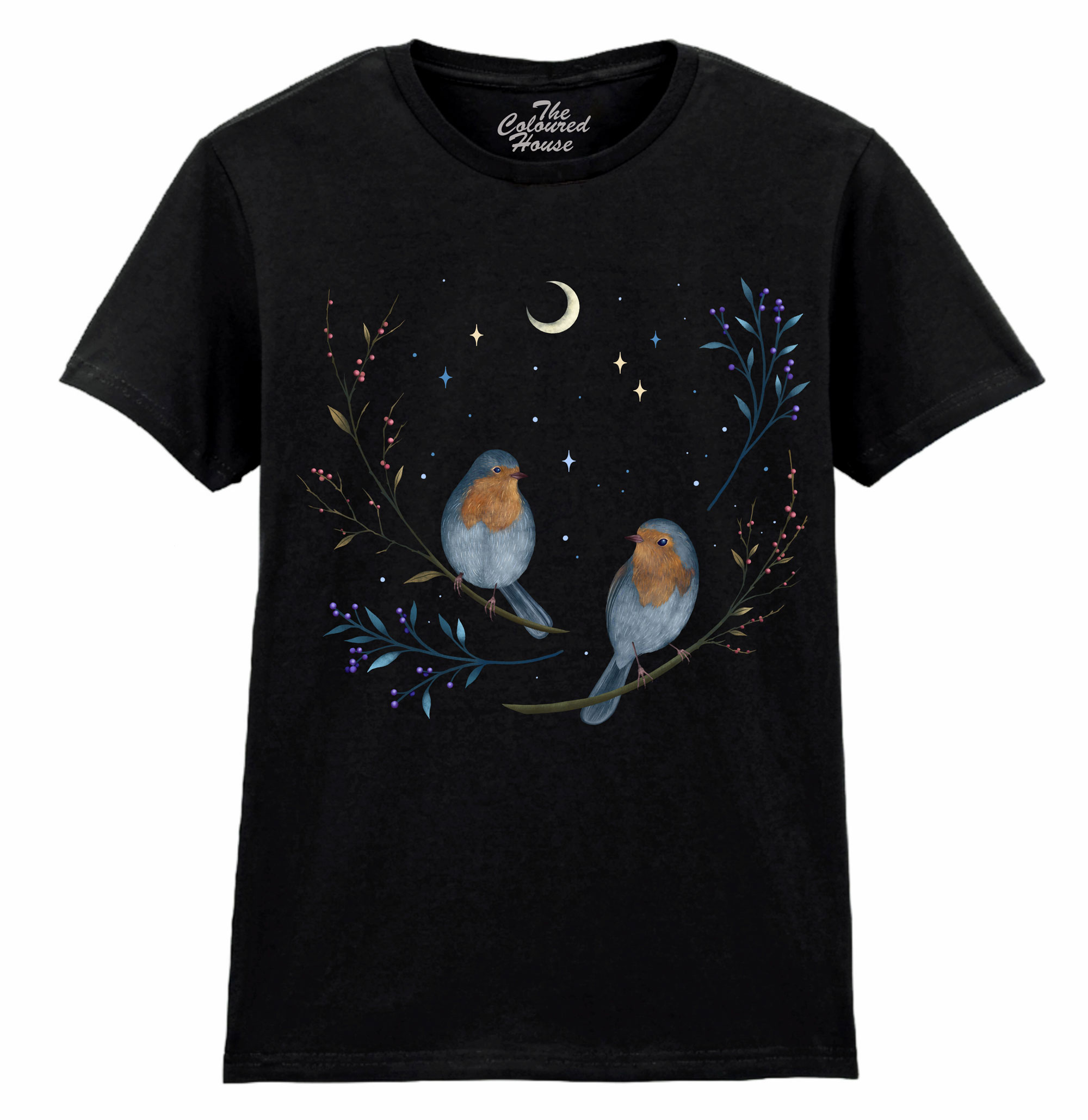 Birds And Berries Ladies T-shirt