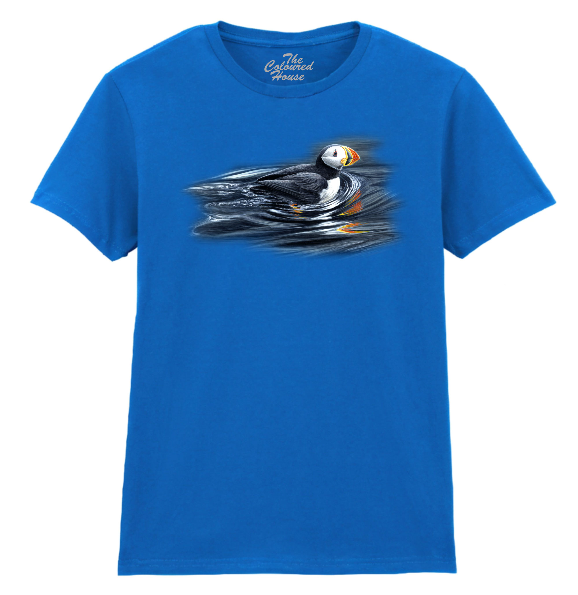 Swimming Puffin Ladies T-shirt