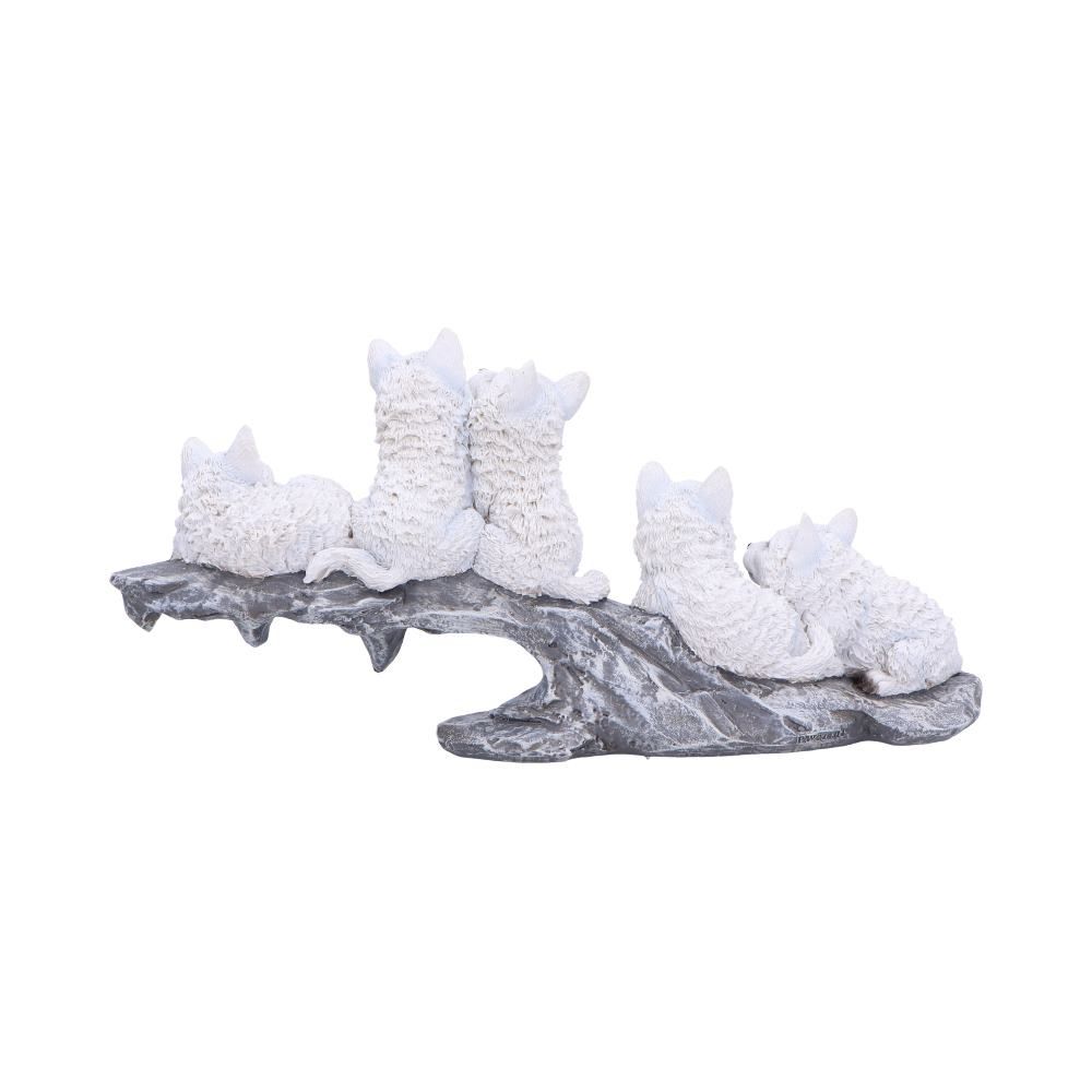 Winter Litter - 5 wolves on a rock 25cm