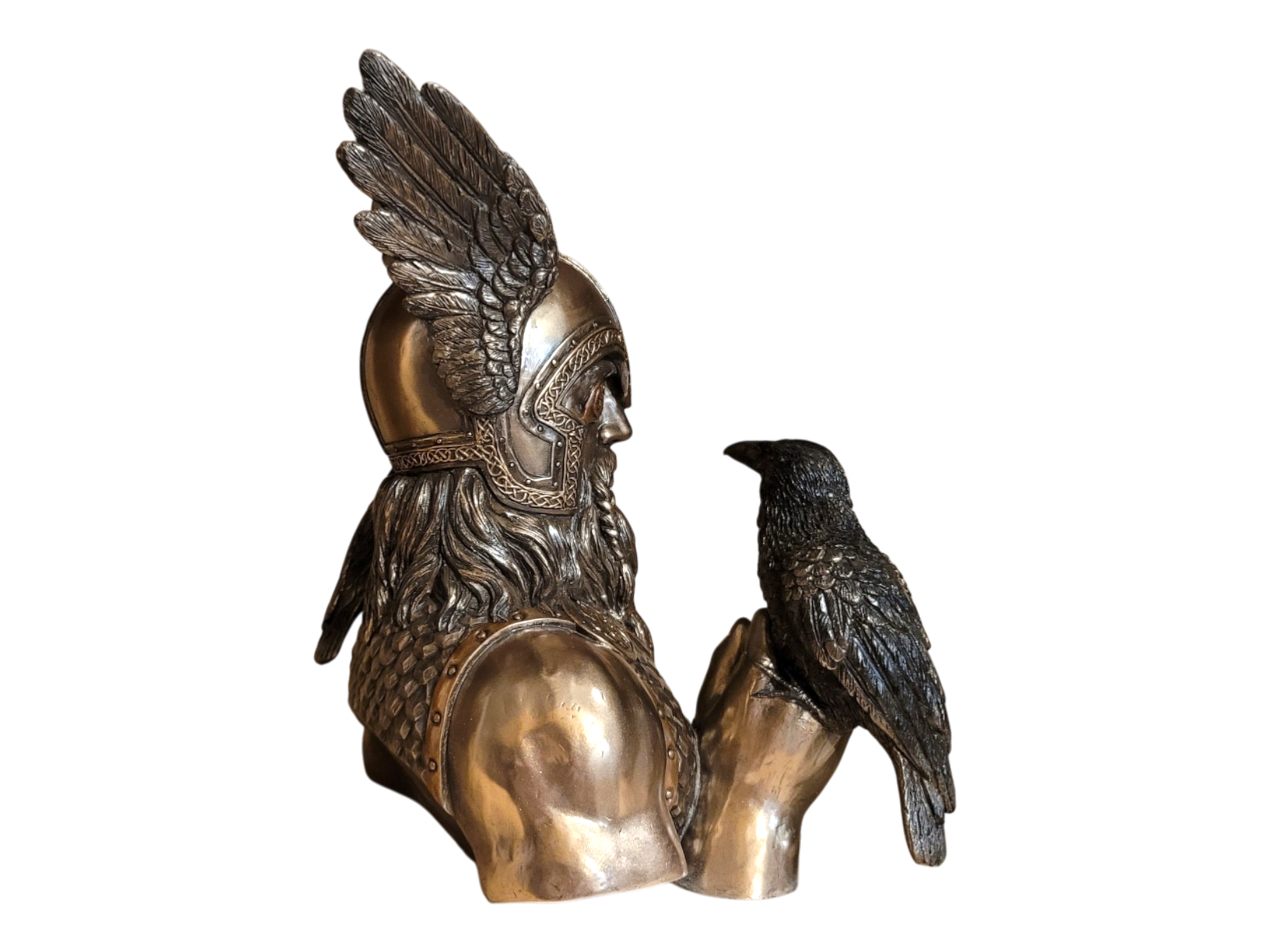 Bust Of Odin With His Ravens