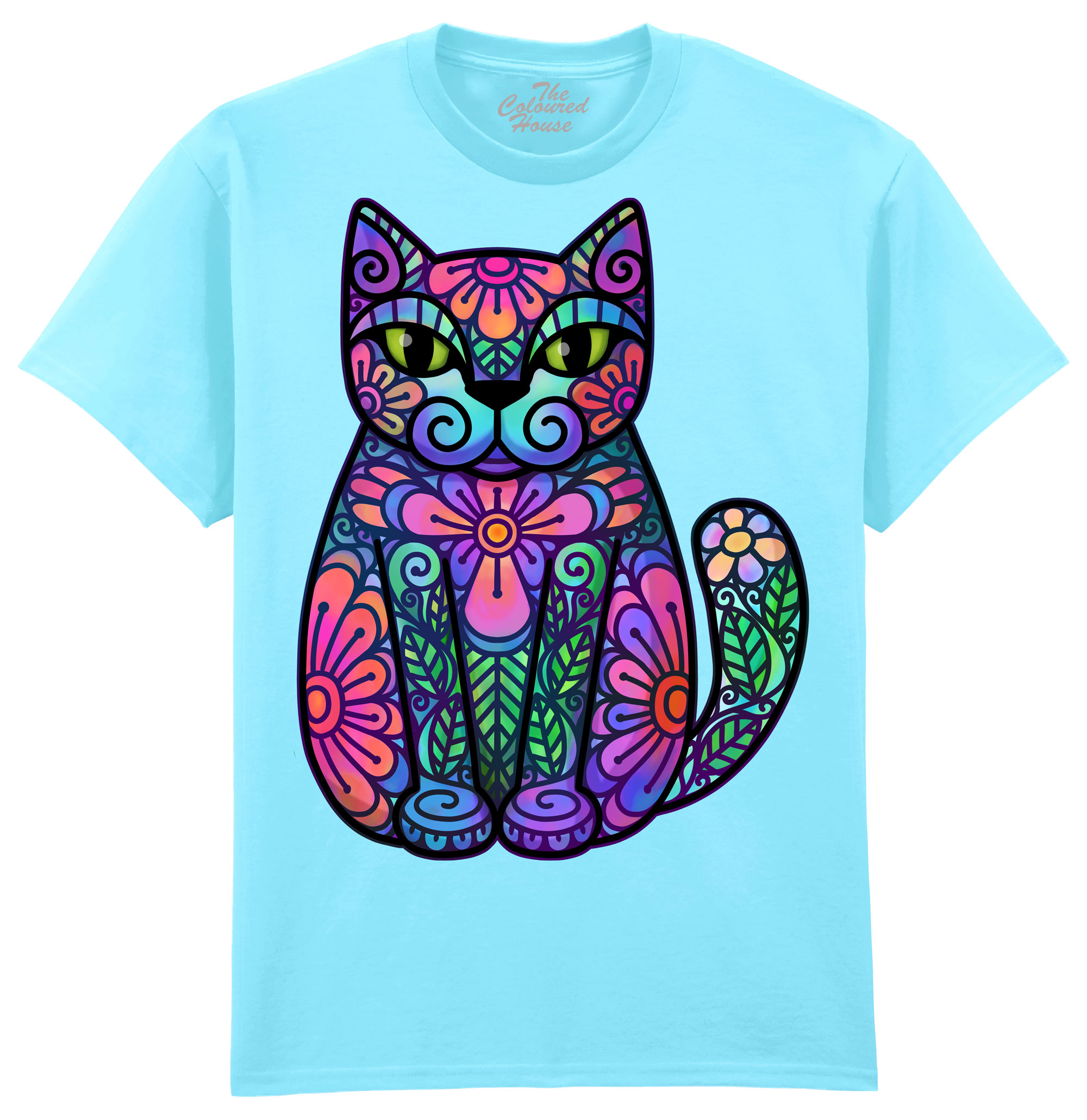 Flowers And Leaves Cat