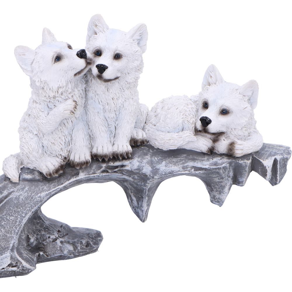 Winter Litter - 5 wolves on a rock 25cm