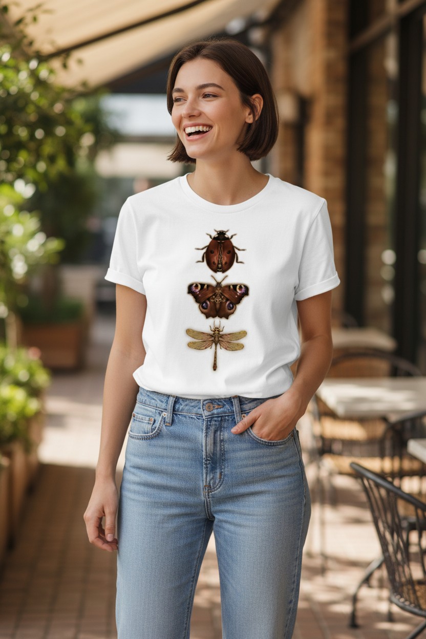 Steampunk Insects Ladies T-shirt