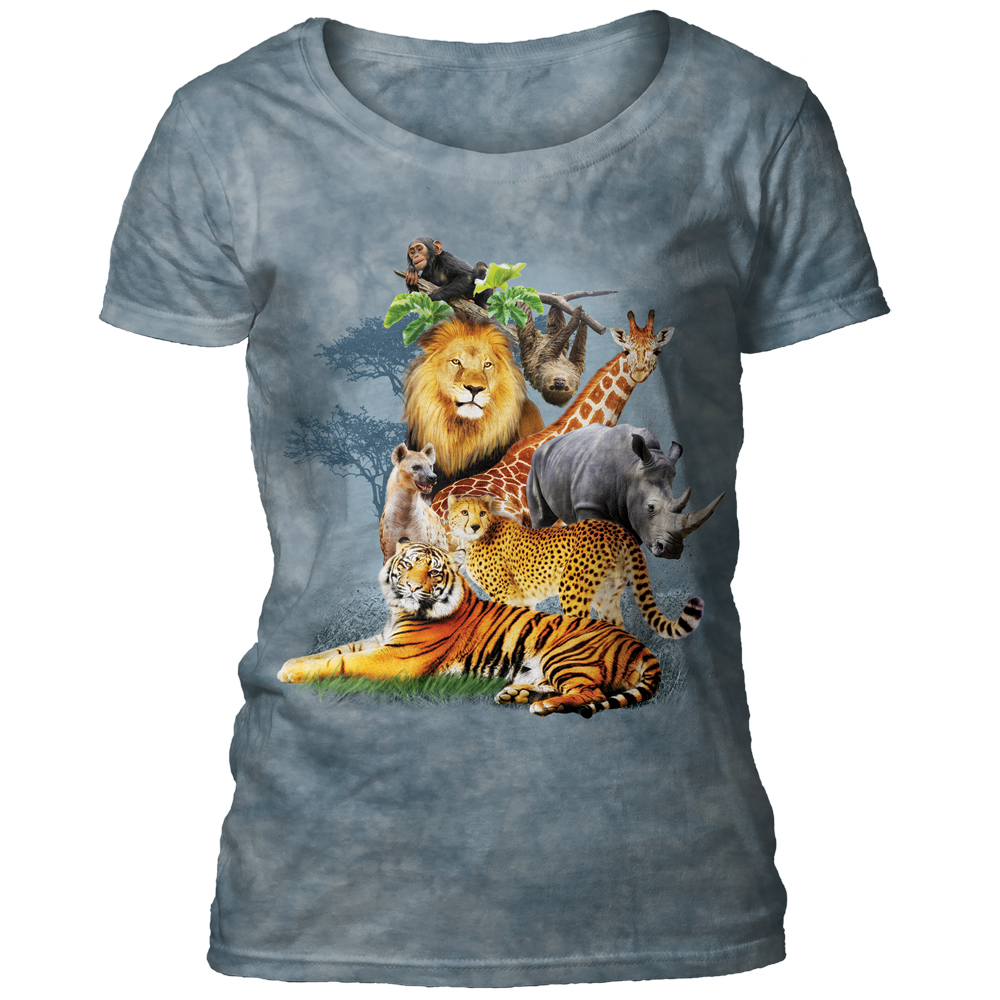 Safari Collage Scoop T-shirt