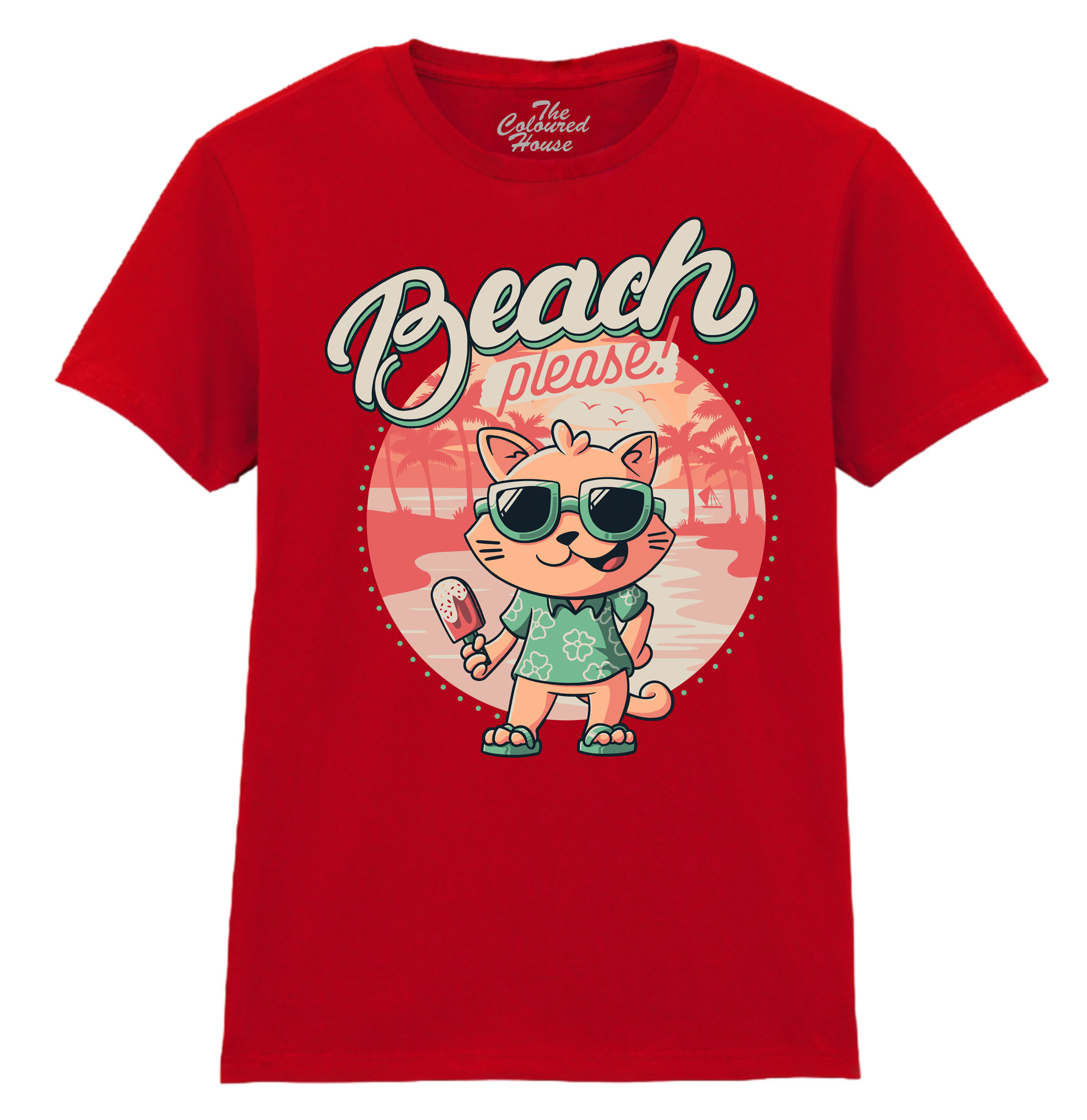 Beach Please - Cat Ladies T-shirt