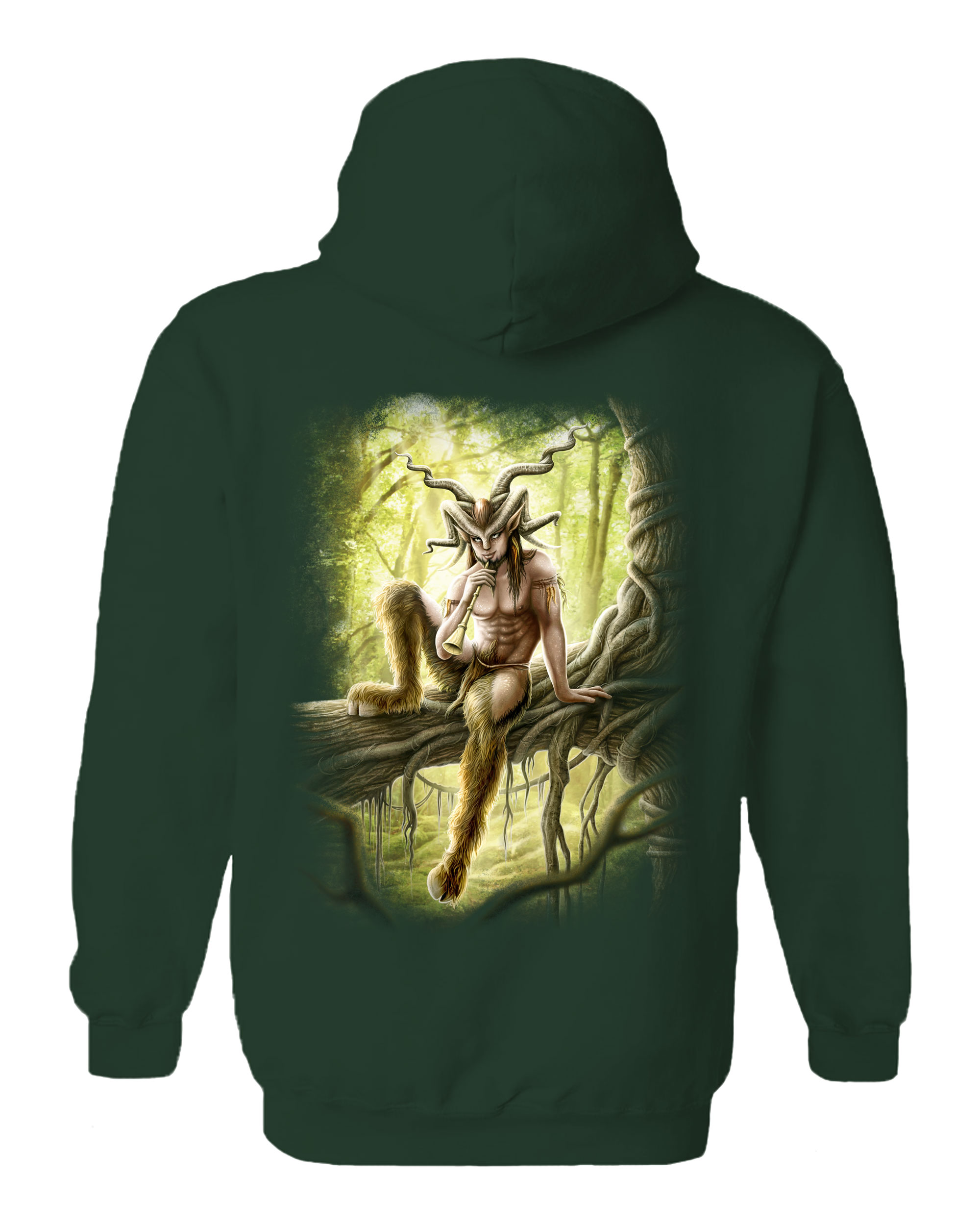 Faun On Green Hoodie