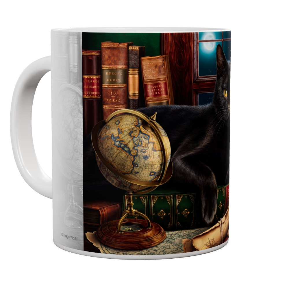 Black Cat By Candlelight Mug