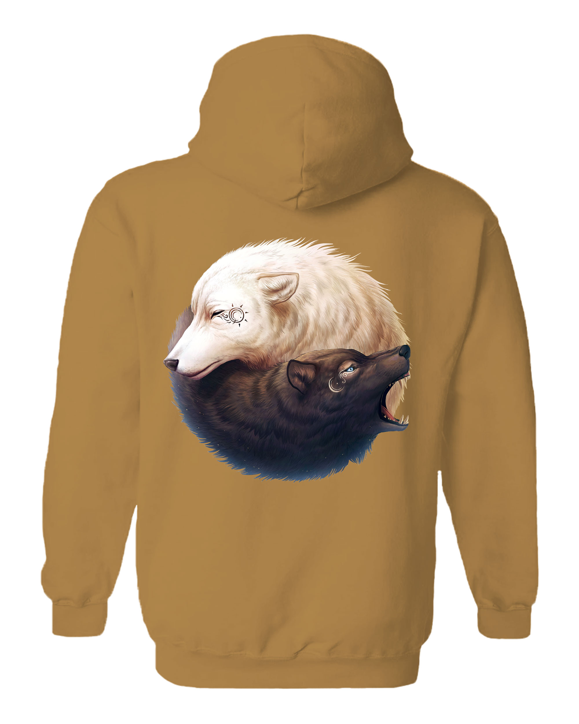 Yin And Yang Wolves Hoodie