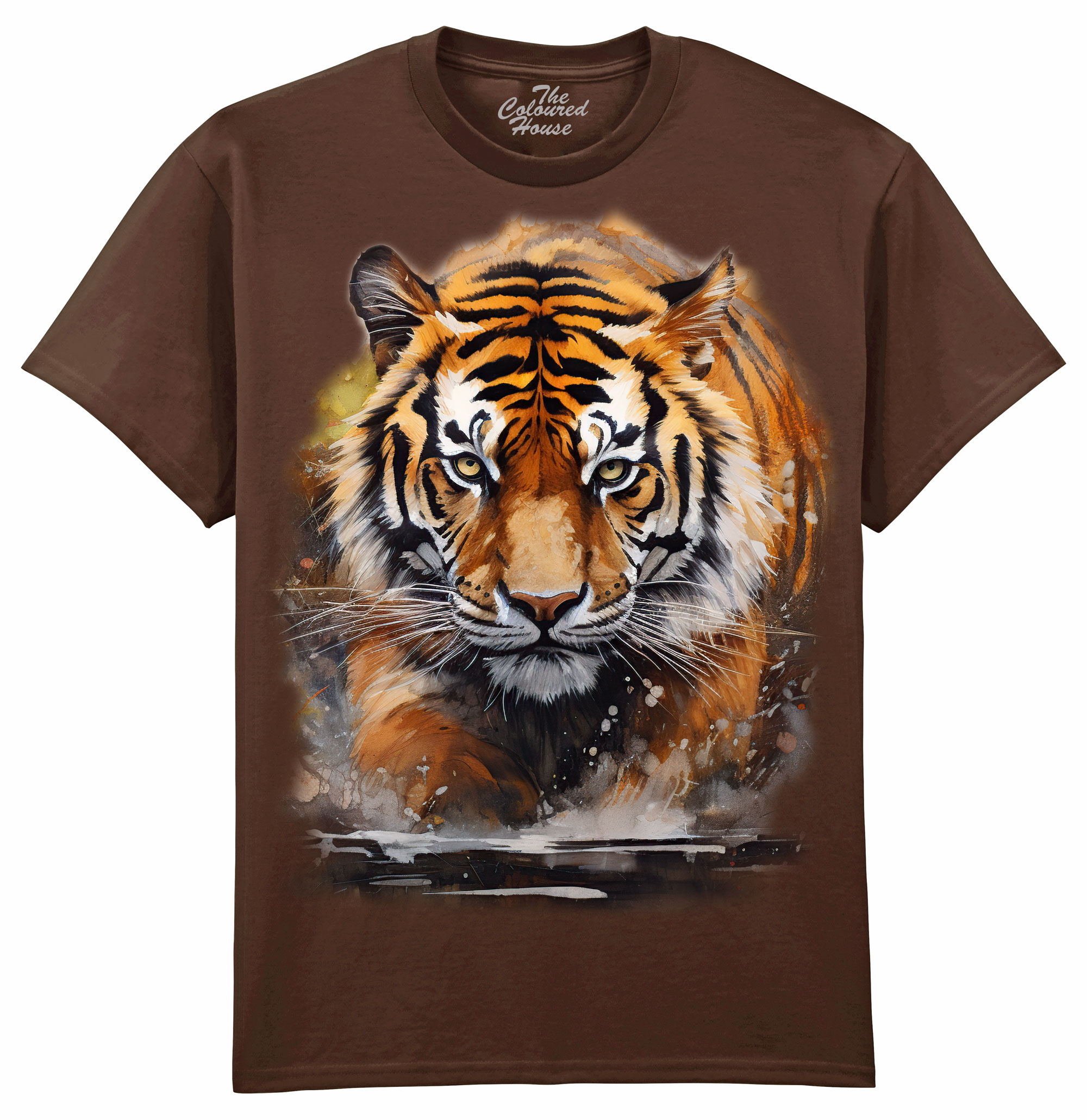 Watercolor Running Tiger
