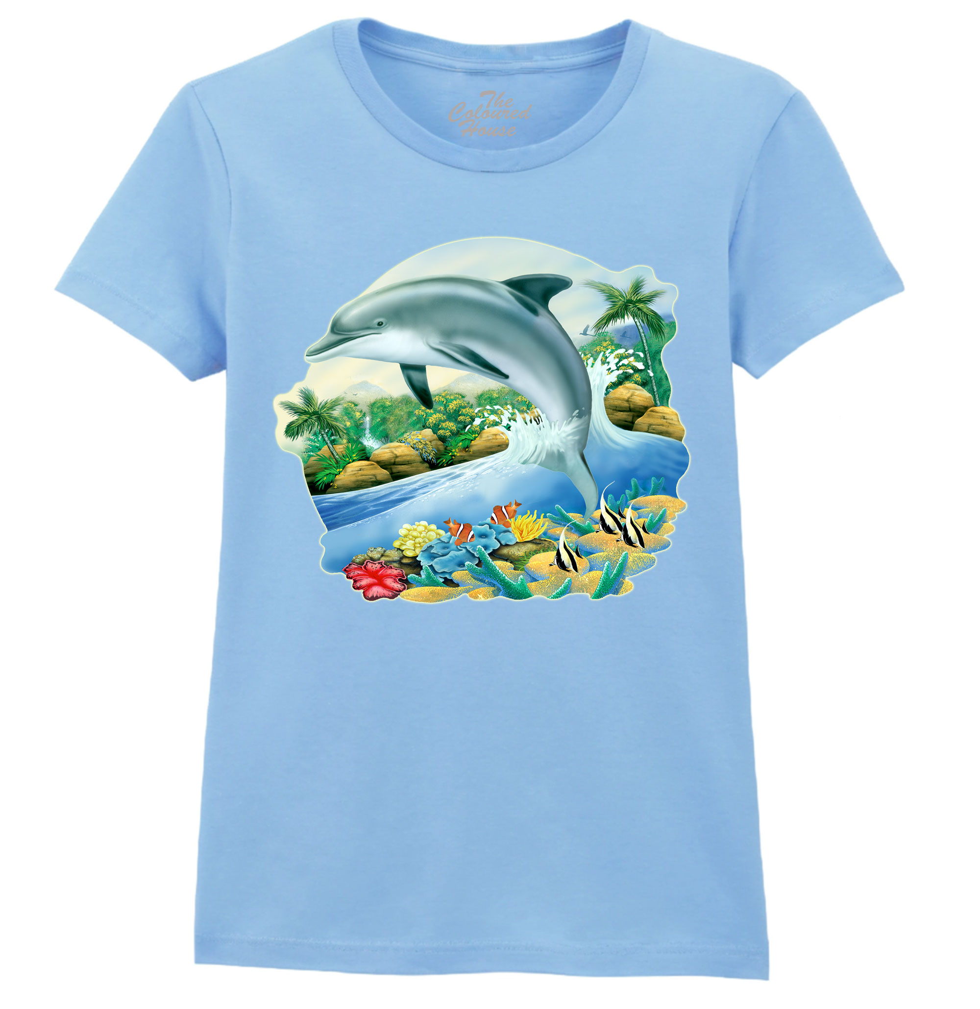 Dolphin Leap Ladies T-shirt