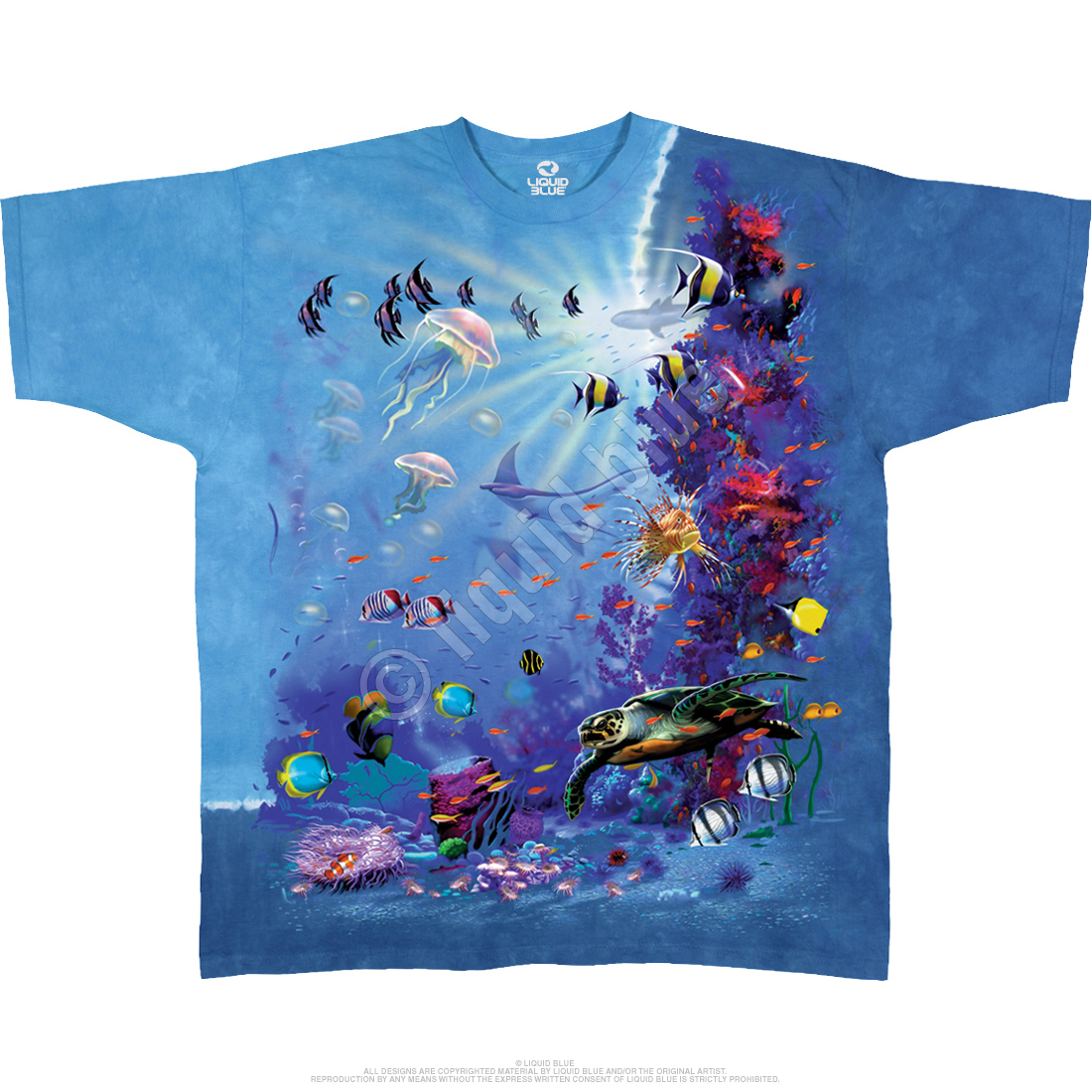 Tropical Reef Aquatic Tie Dye T-shirt