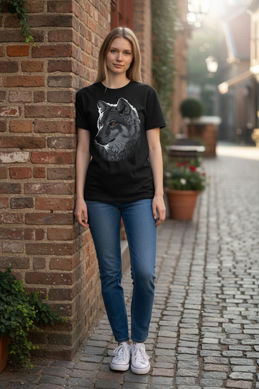 Night Wolf Ladies T-shirt