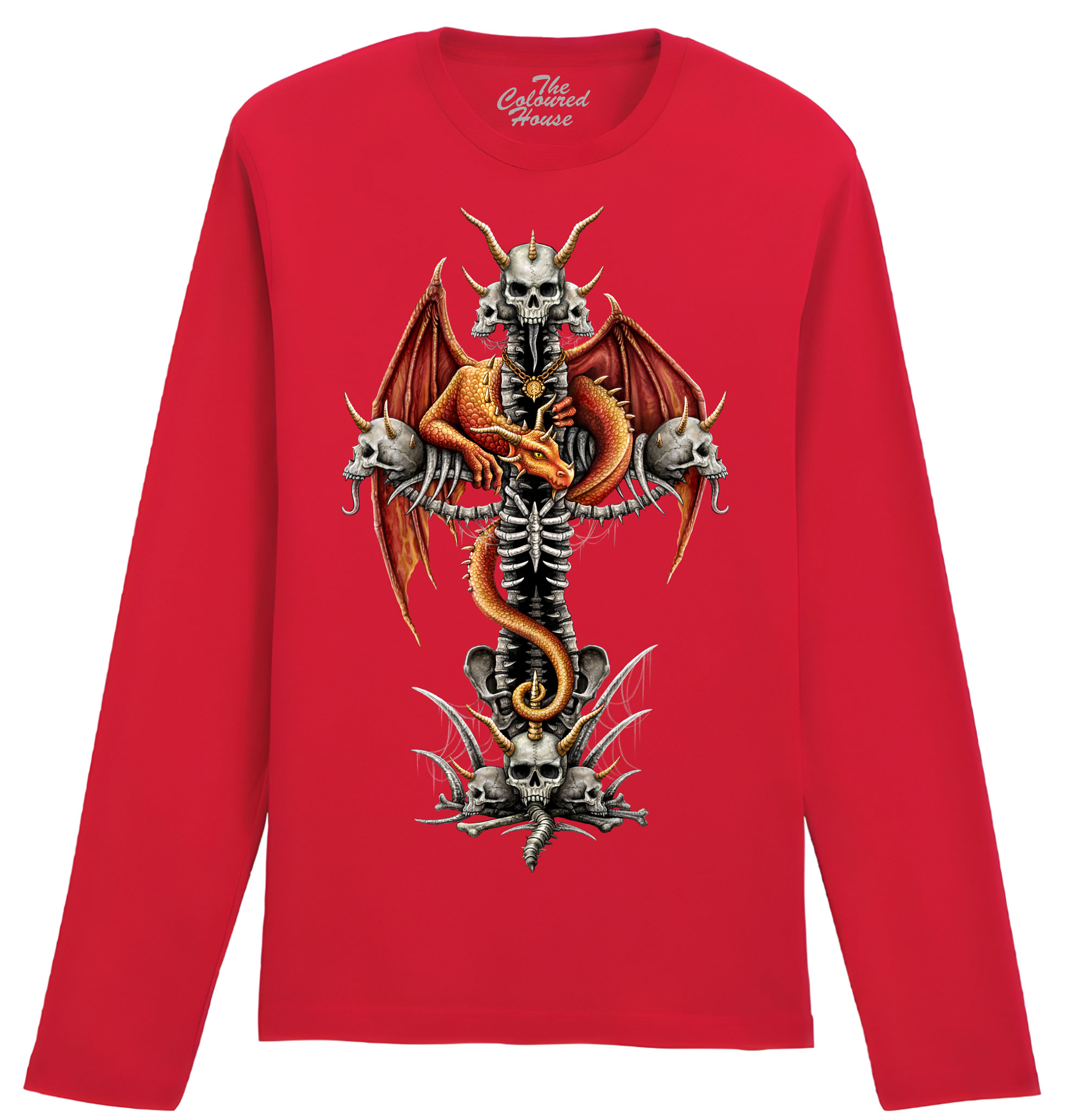 Dragon Skull Cross Longsleeve