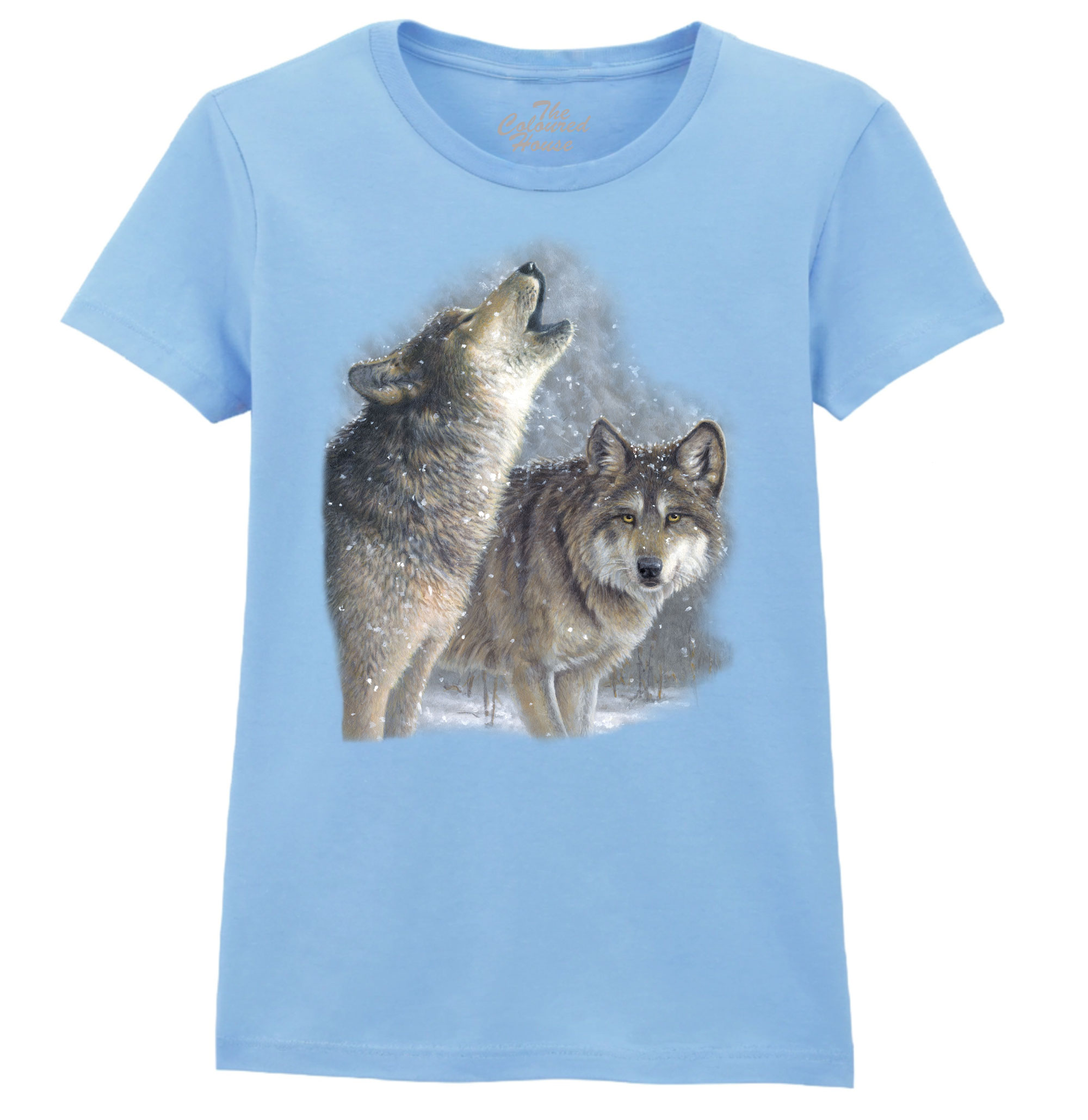 Snowfall Wolves Ladies T-shirt