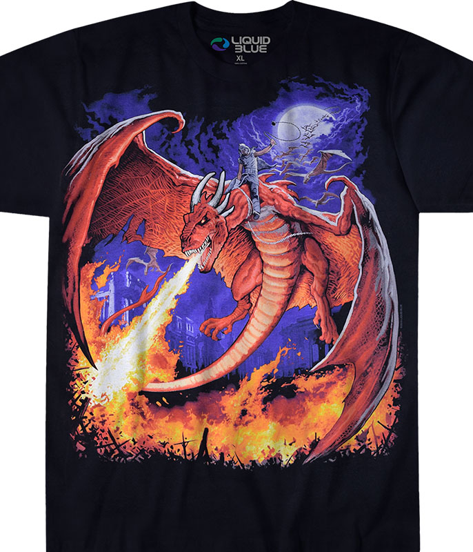 31750f__87280 Dragon Fire Dark Fantasy T-shirt