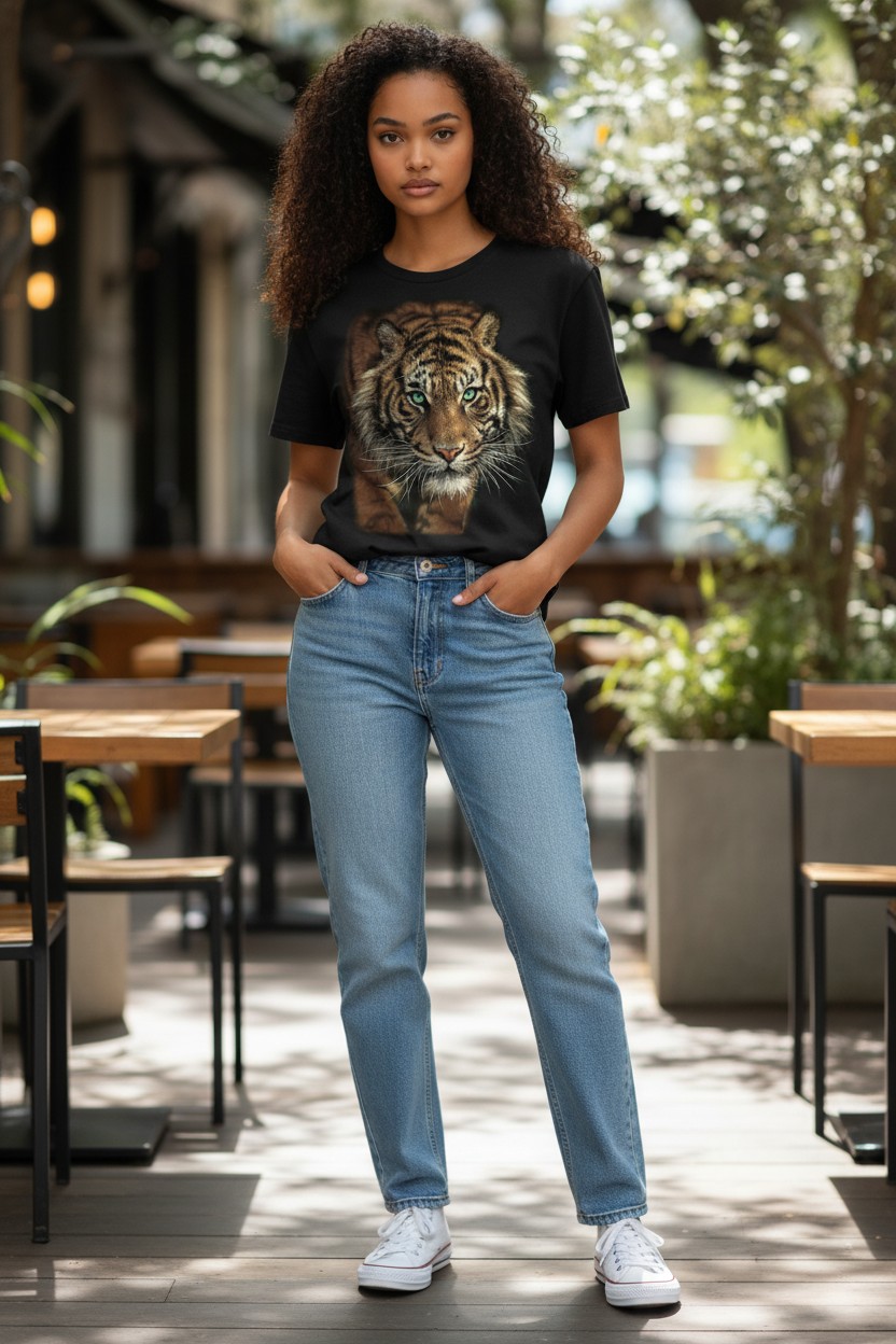Eye Of The Tiger Ladies T-shirt