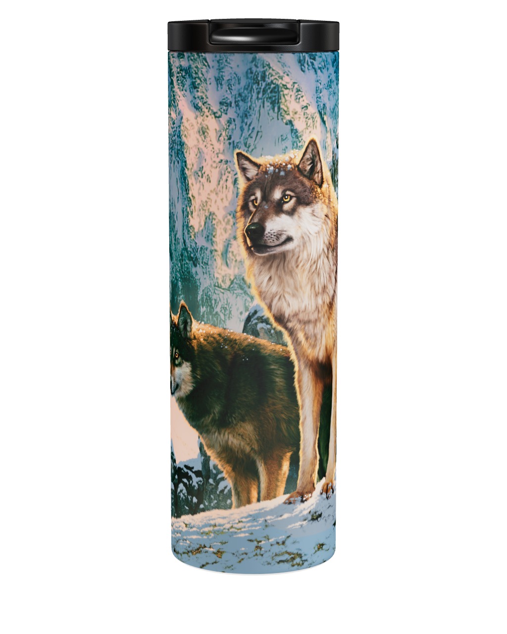 Wolf Couple In Sunset Tumbler