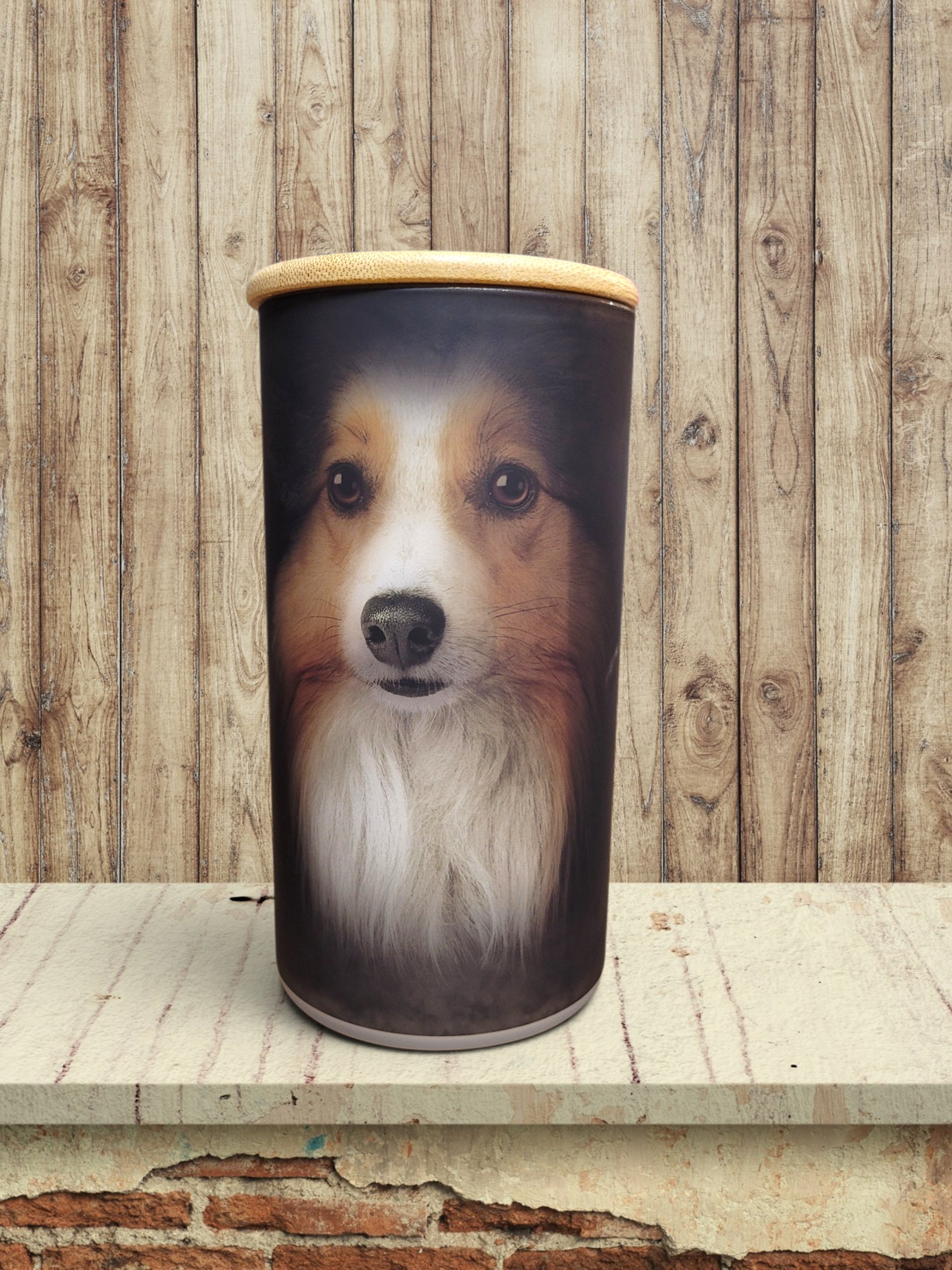 Big Face Shetland Sheepdog - Storage Jar 25Oz