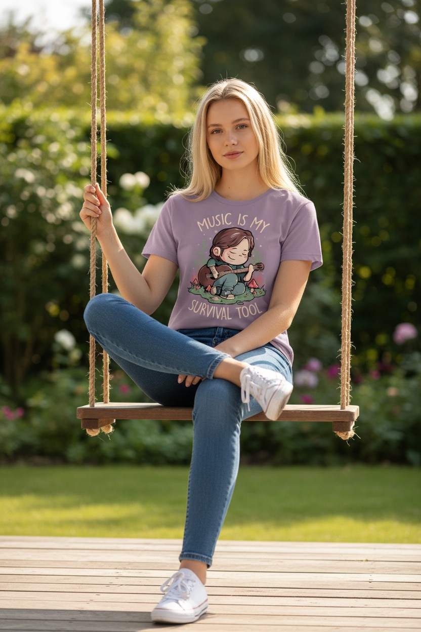 Music Is My Survival Tool Ladies T-shirt