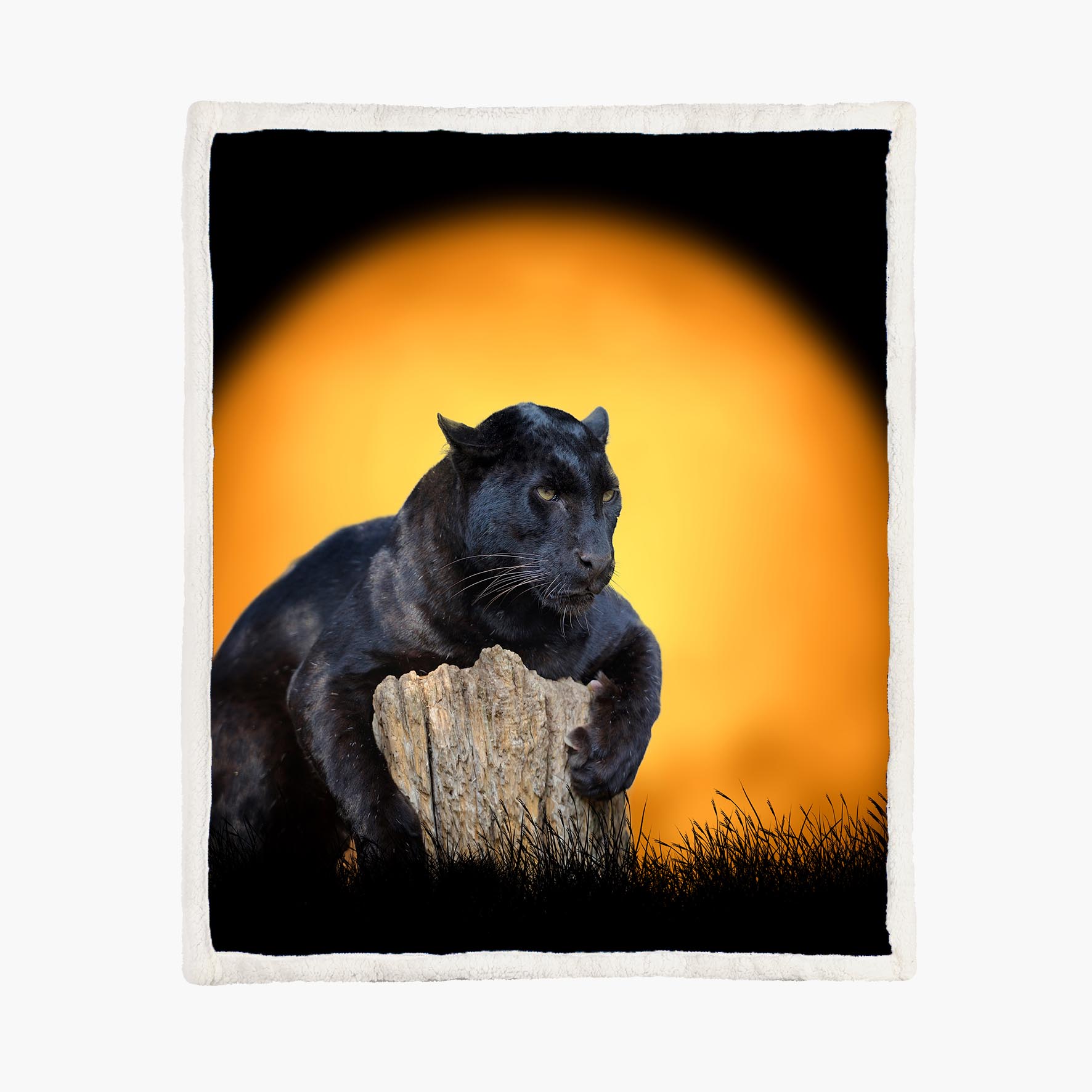 Black Jaguar - Size L - 150x200cm - Fleece Blanket