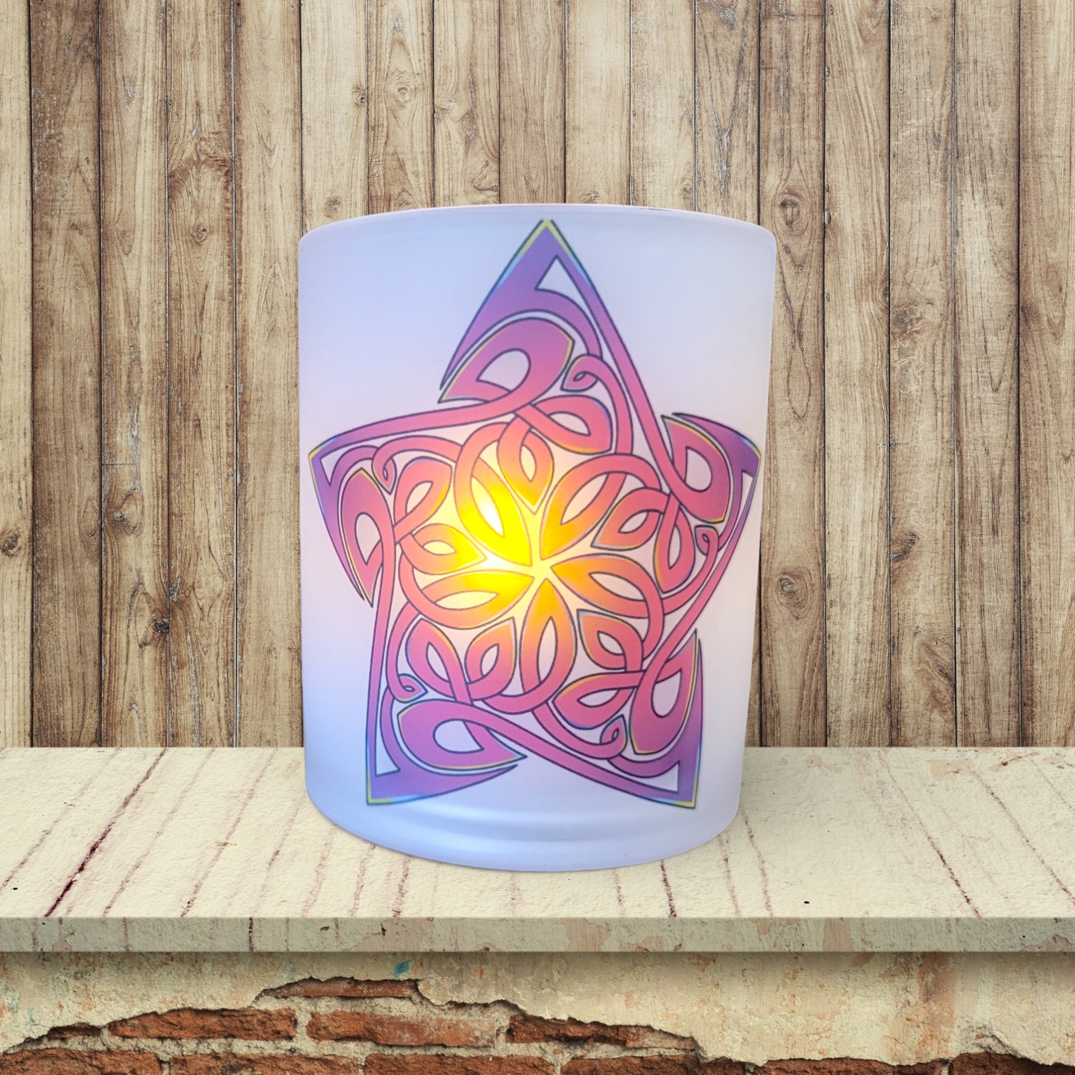 Celtic Knot Five Star - Candle Light Holder