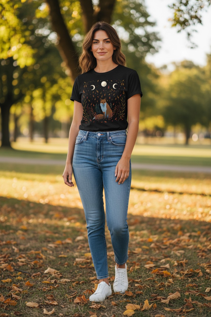 Autumn Fox Ladies T-shirt