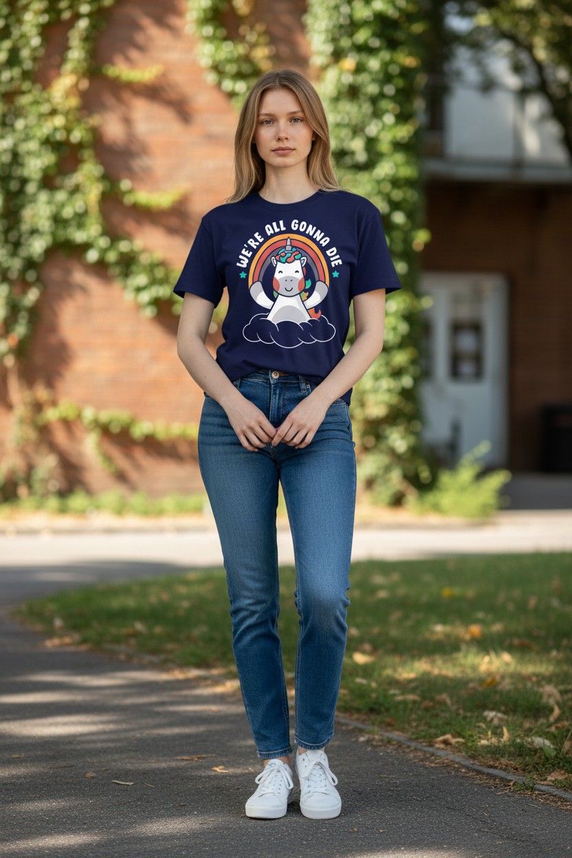 Were All Gonna Die Ladies T-shirt