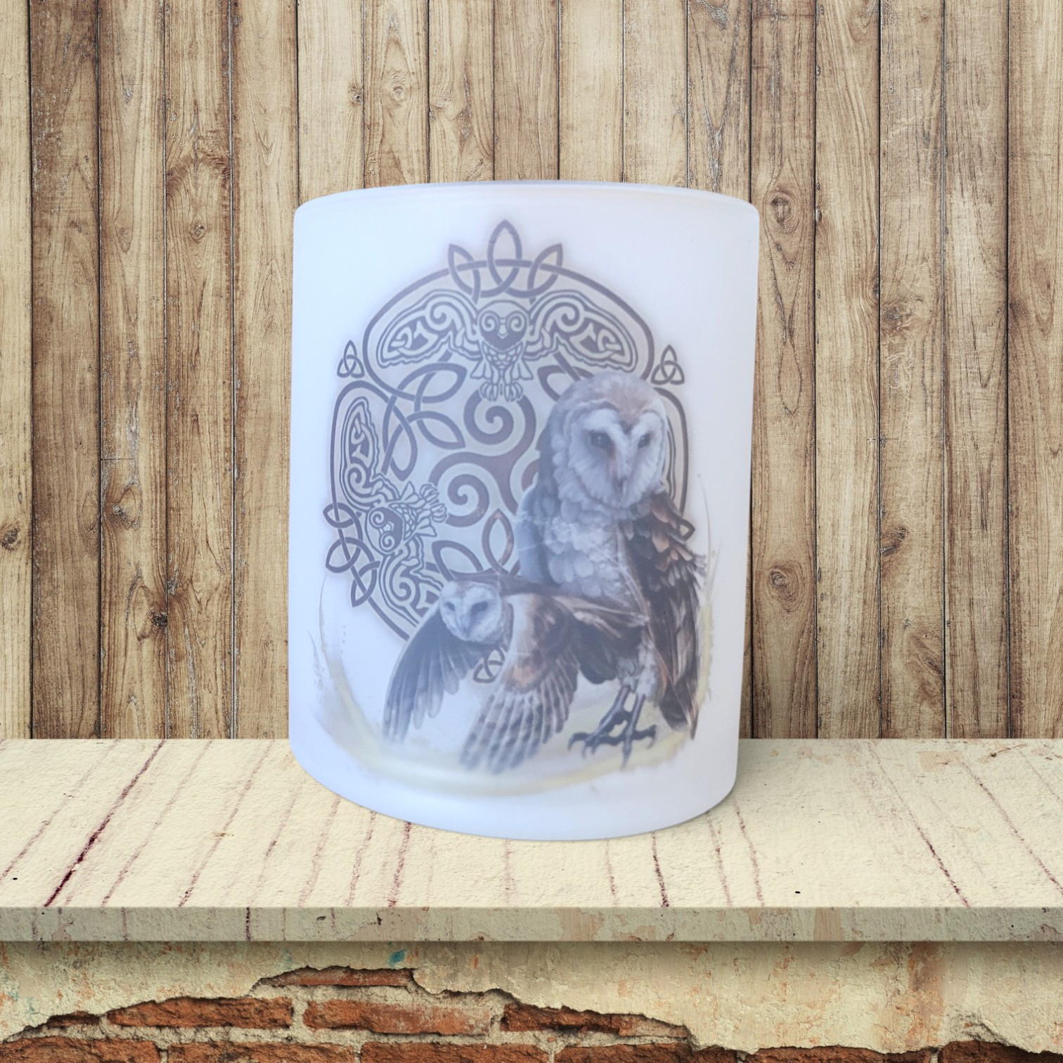 Celtic Owl - Candle Light Holder