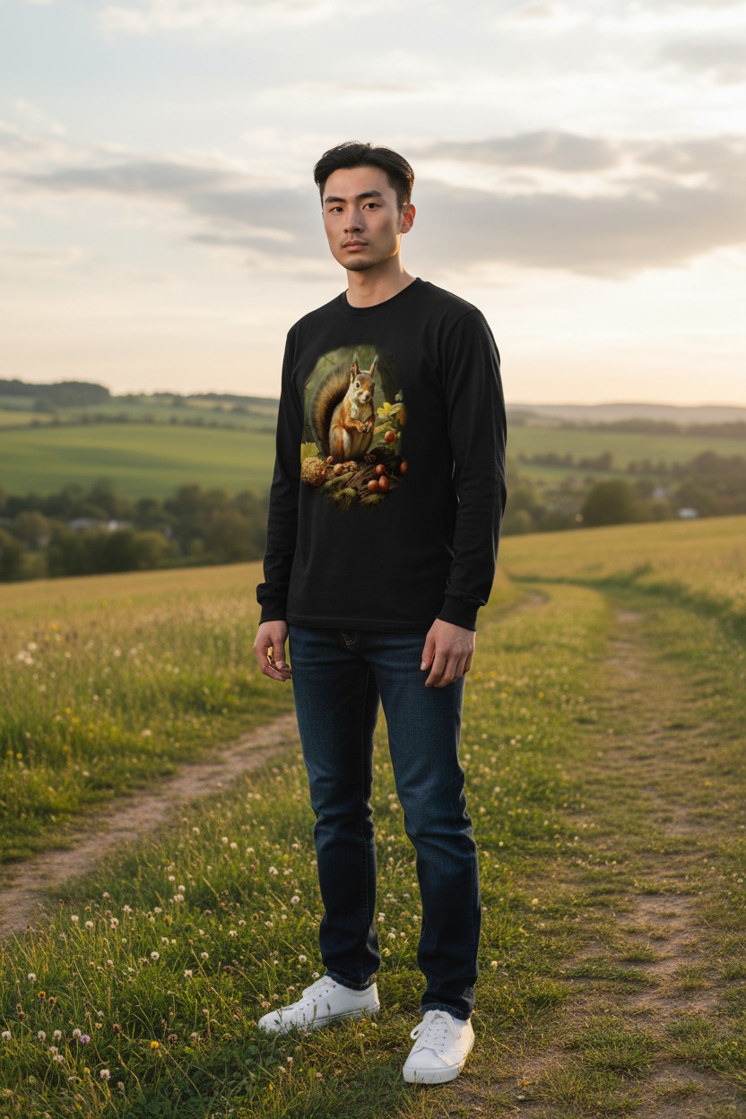 Squirrel In The Woods Longsleeve