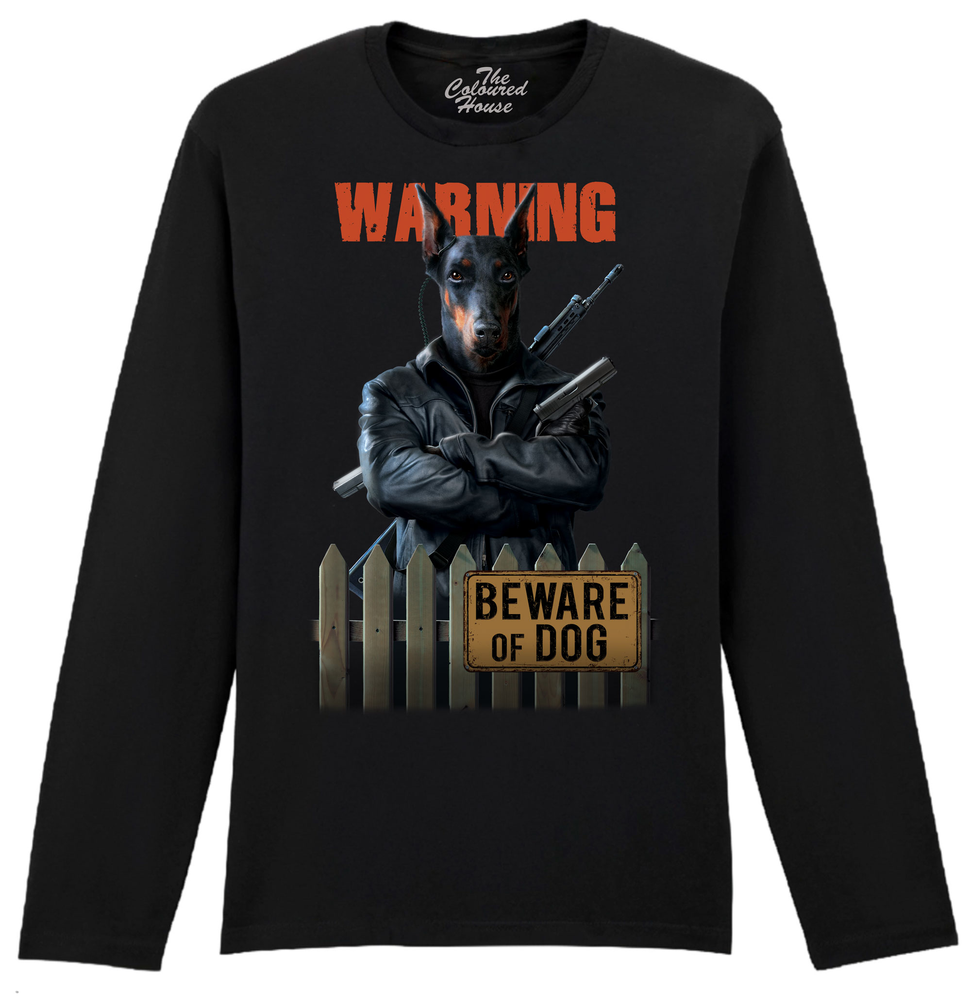 Beware Of Dog Dobermann Longsleeve
