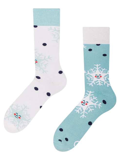 Crazy Warm Socks Happy Snowflakes