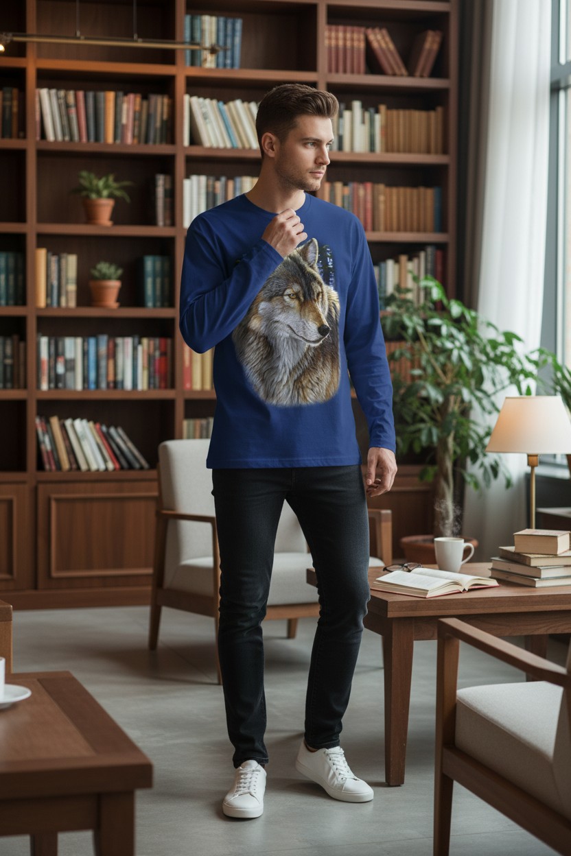 Evening Wolf Portrait Longsleeve