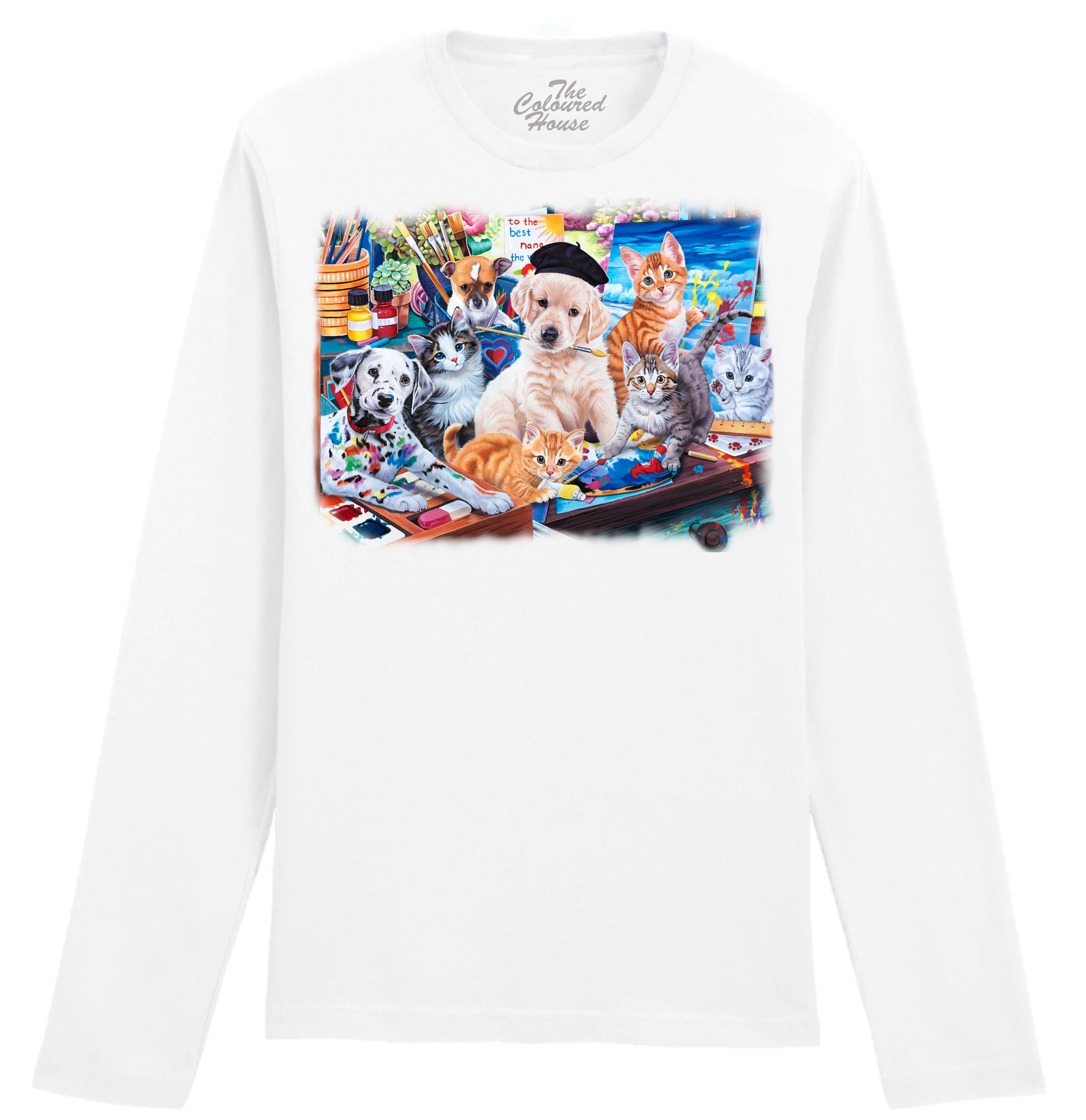 Puppies And Kittens Art Studio Longsleeve