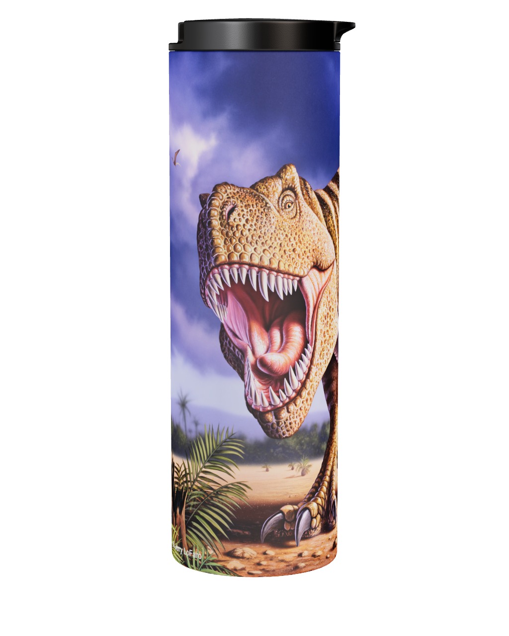 Striped T-Rex Tumbler
