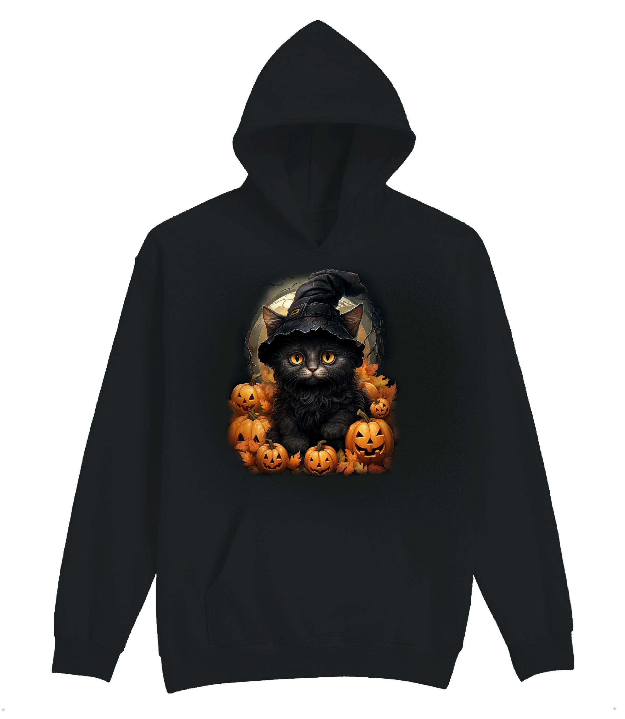 Black Cat Pumpkins Hoodie