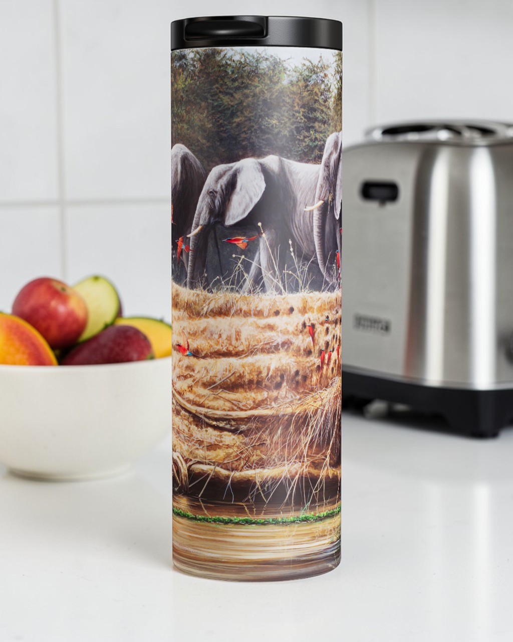 Crossing Elephants Tumbler