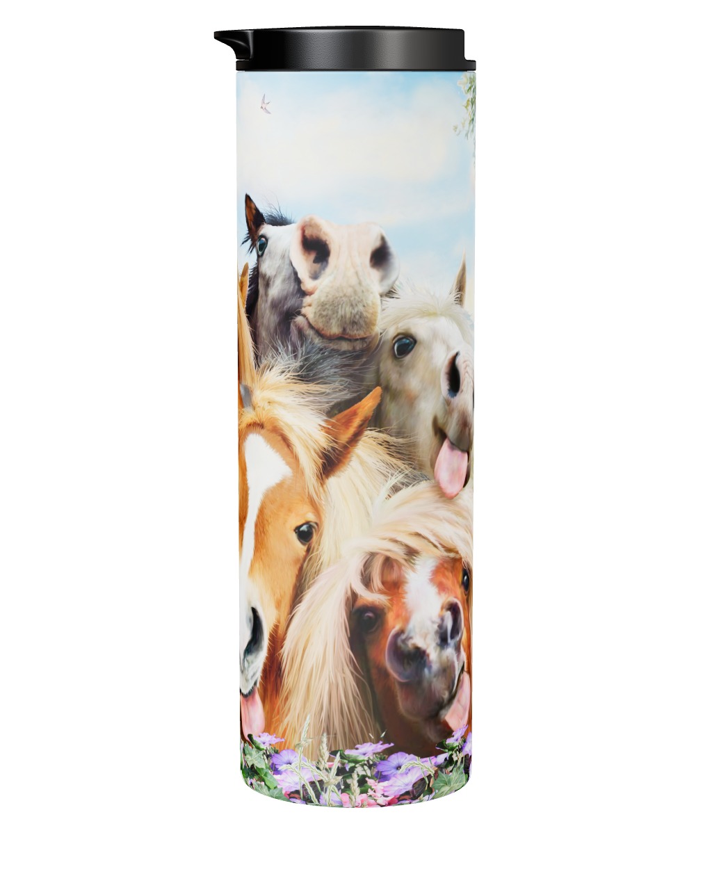 59HR873-4 Horses Selfie - Tumbler