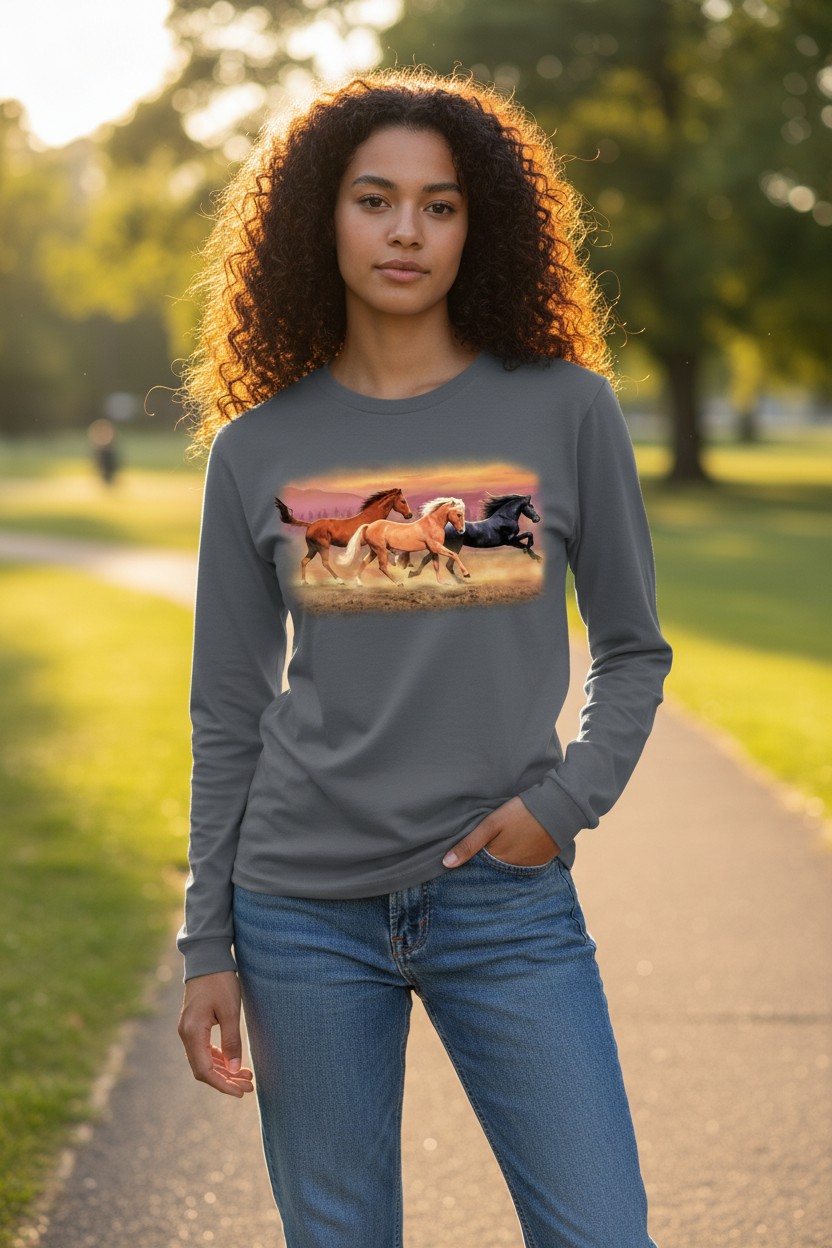 Running Free Horses Longsleeve